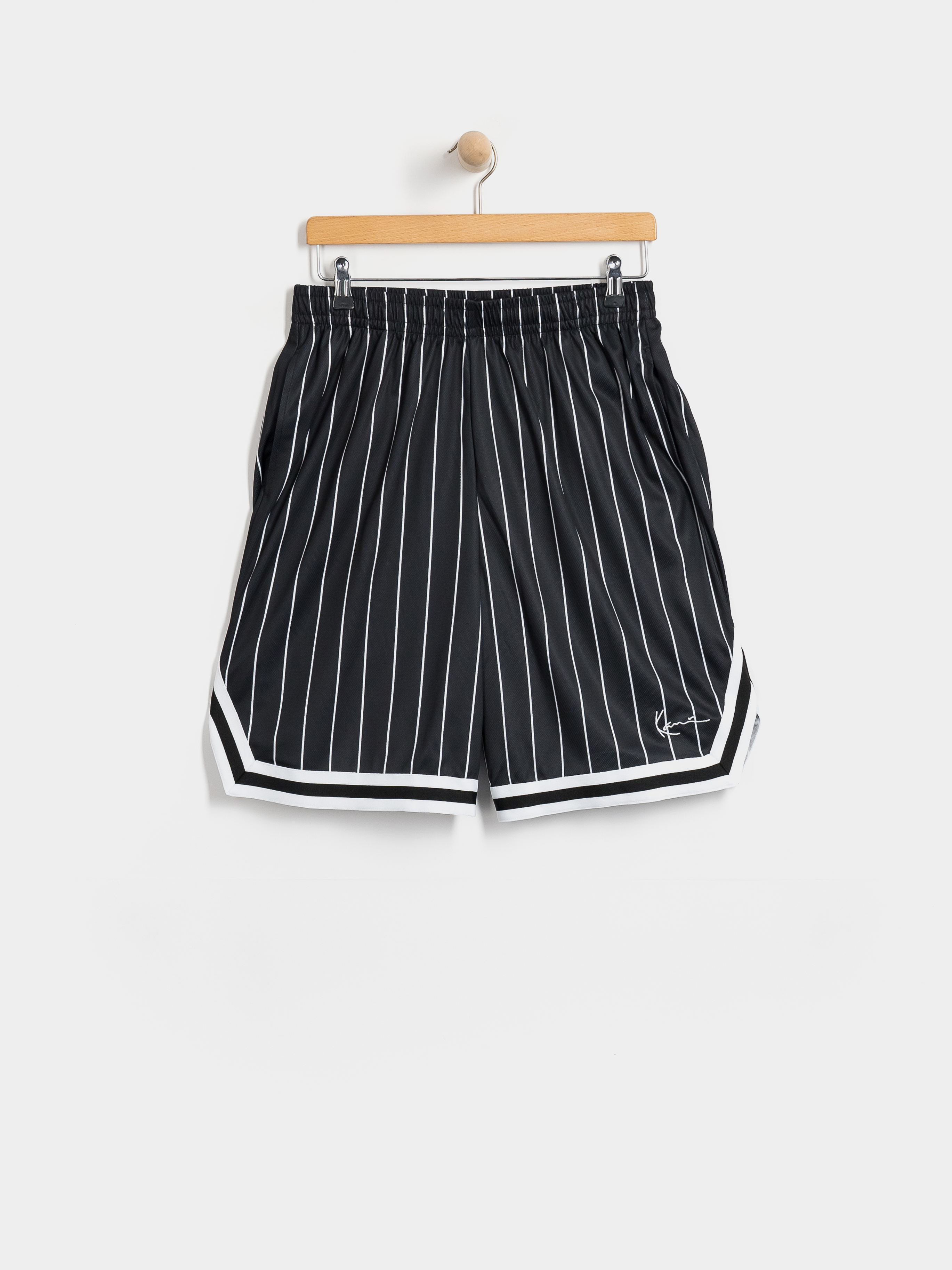 Karl Kani Small Signature Pinstripe Mesh Rövidnadrág (black/white)