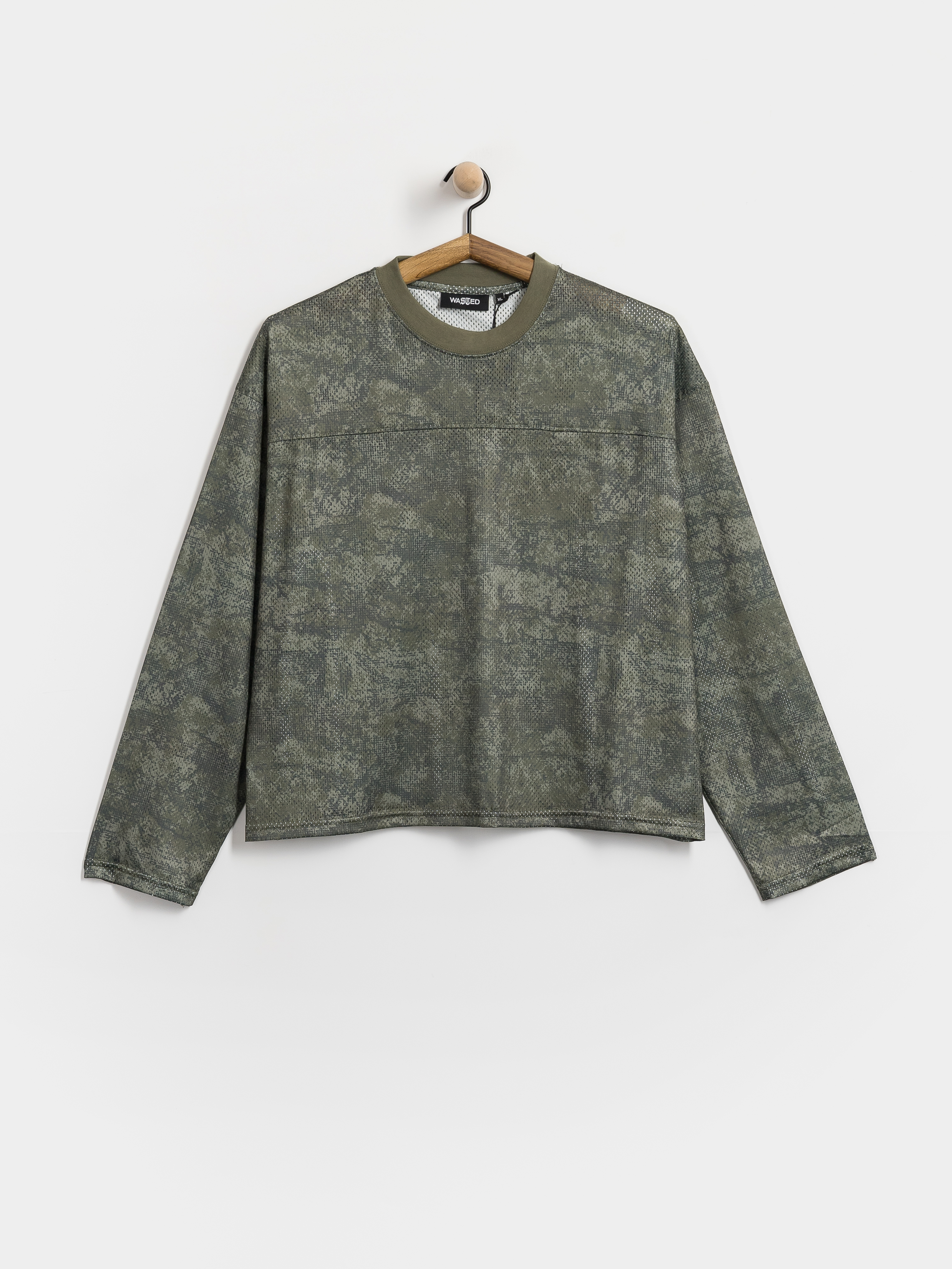 Hosszú ujjú felső Wasted Paris Swarm Mesh (olive khaki camo)