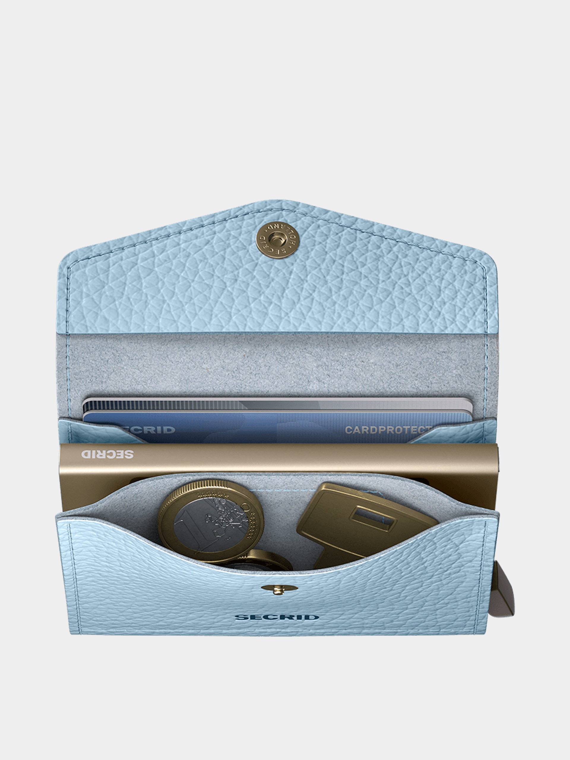 Pénztárca Secrid Envelope (pebble ice blue)