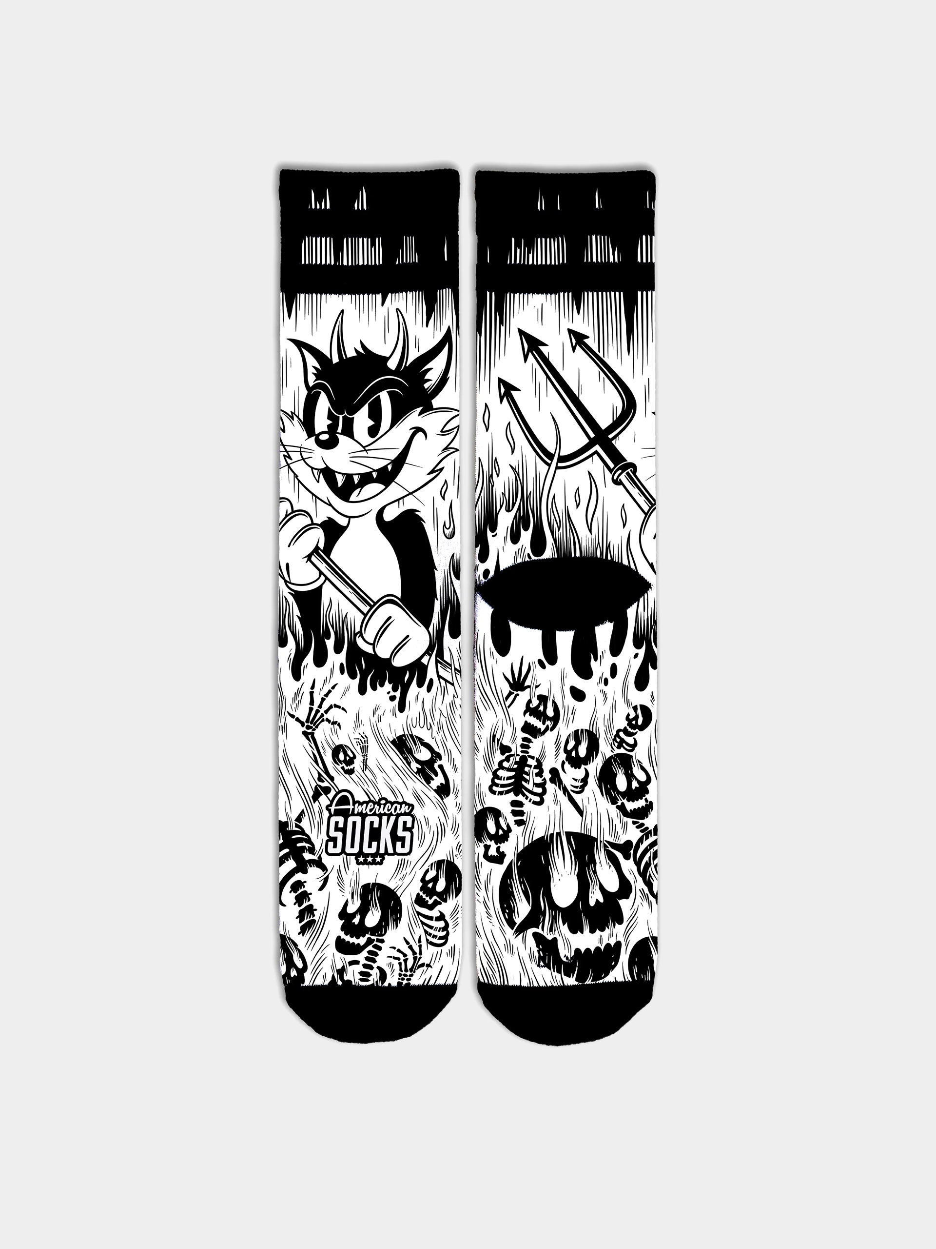Zokni American Socks Evil Cat