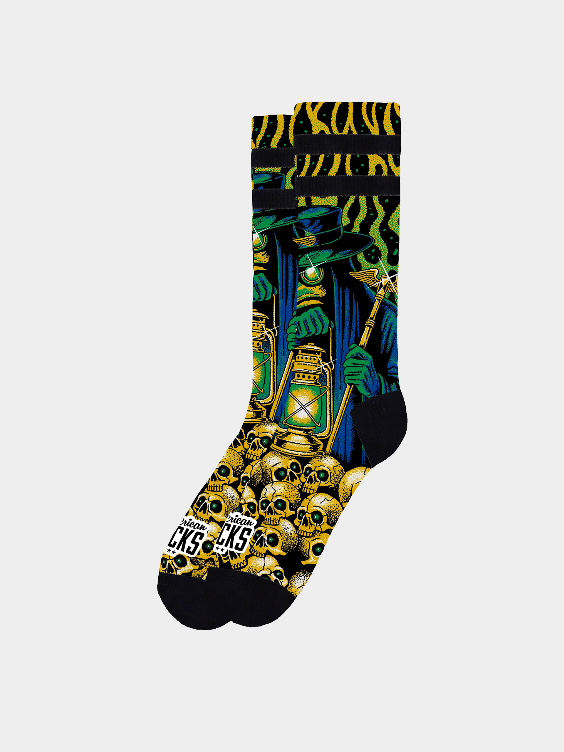 Zokni American Socks Black Plague