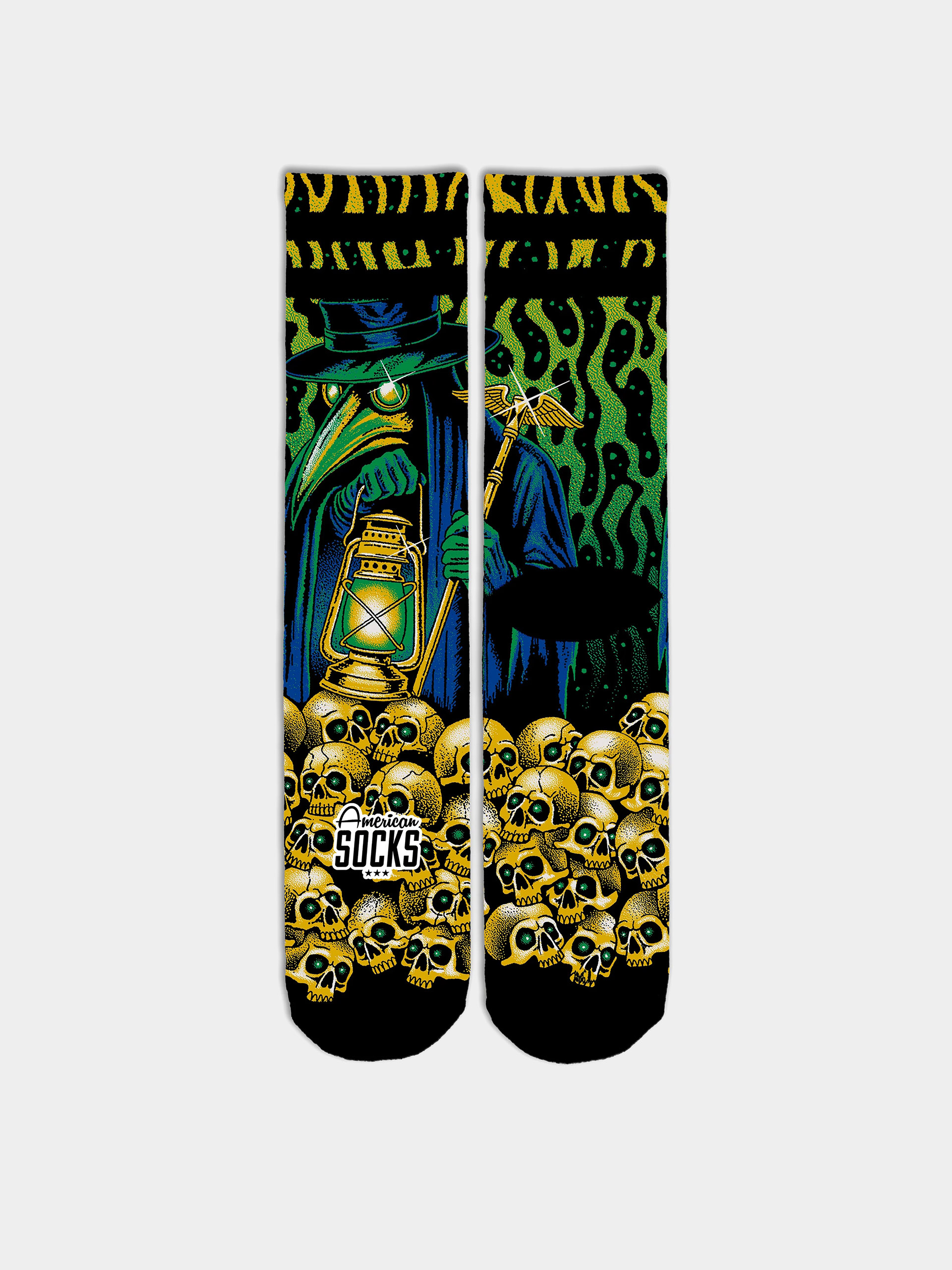 Zokni American Socks Black Plague