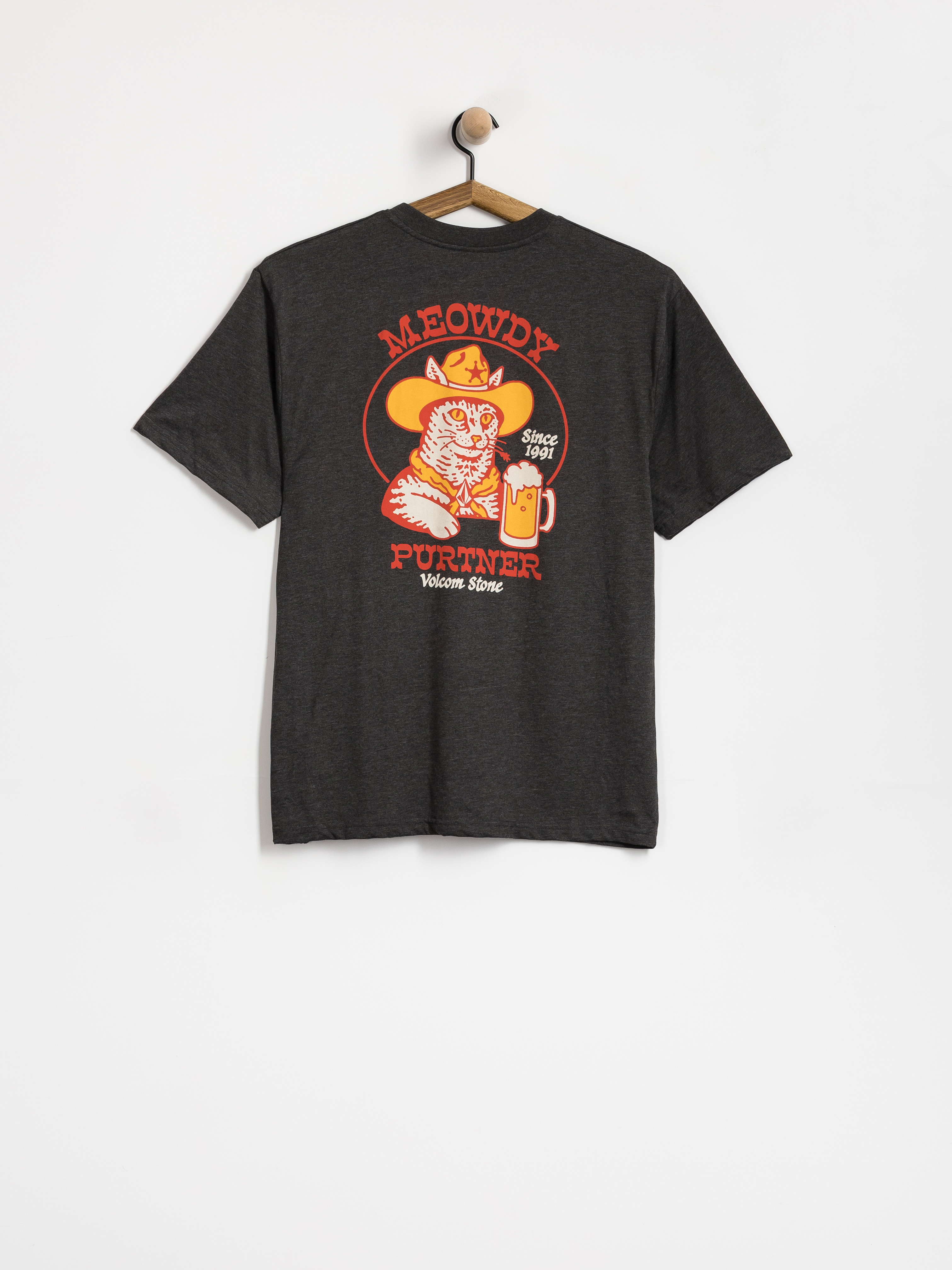 Volcom Meowdy Hth Póló (heather black)