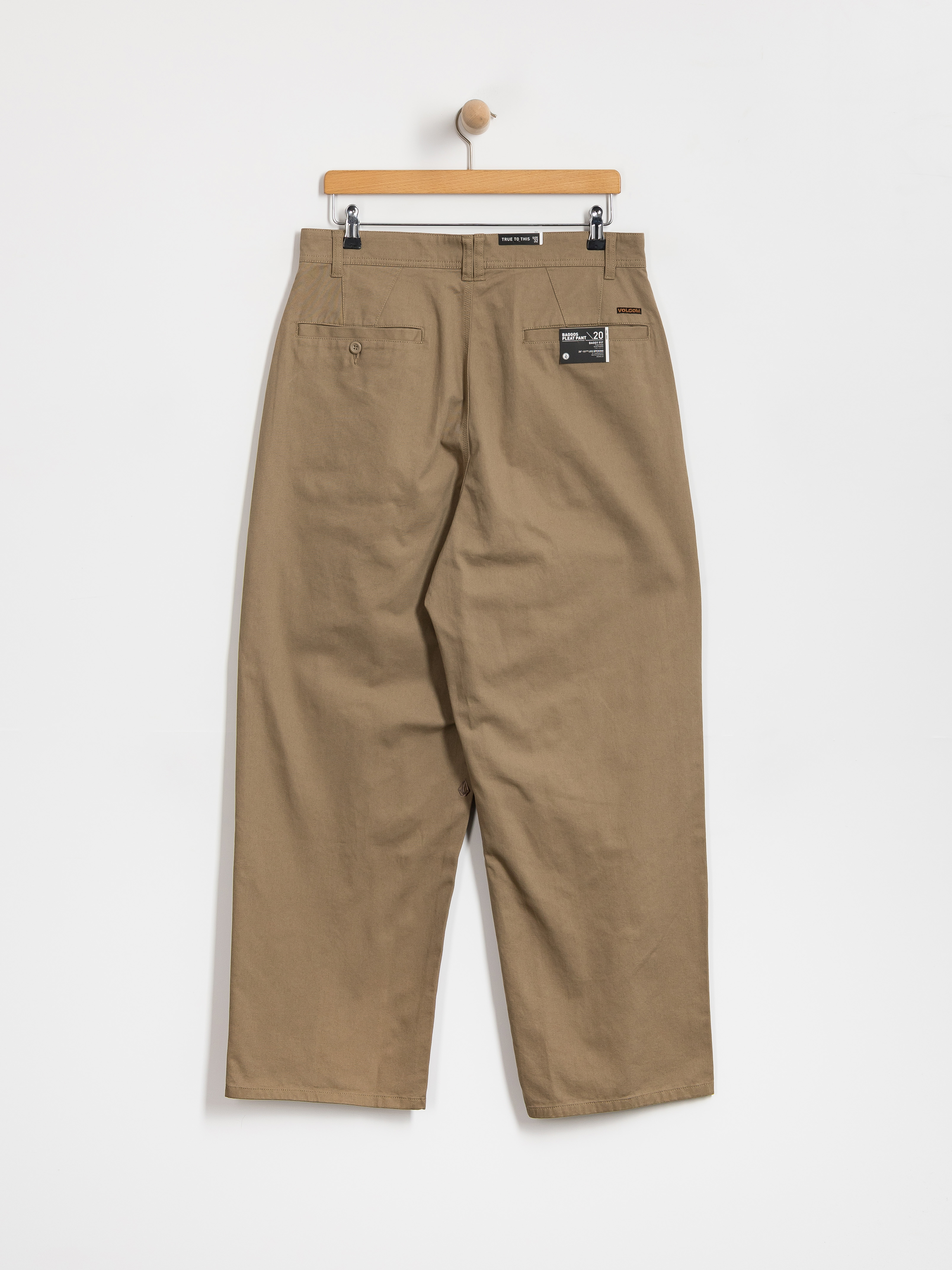 Volcom Baggos Pleat Kisnadrág (khaki)