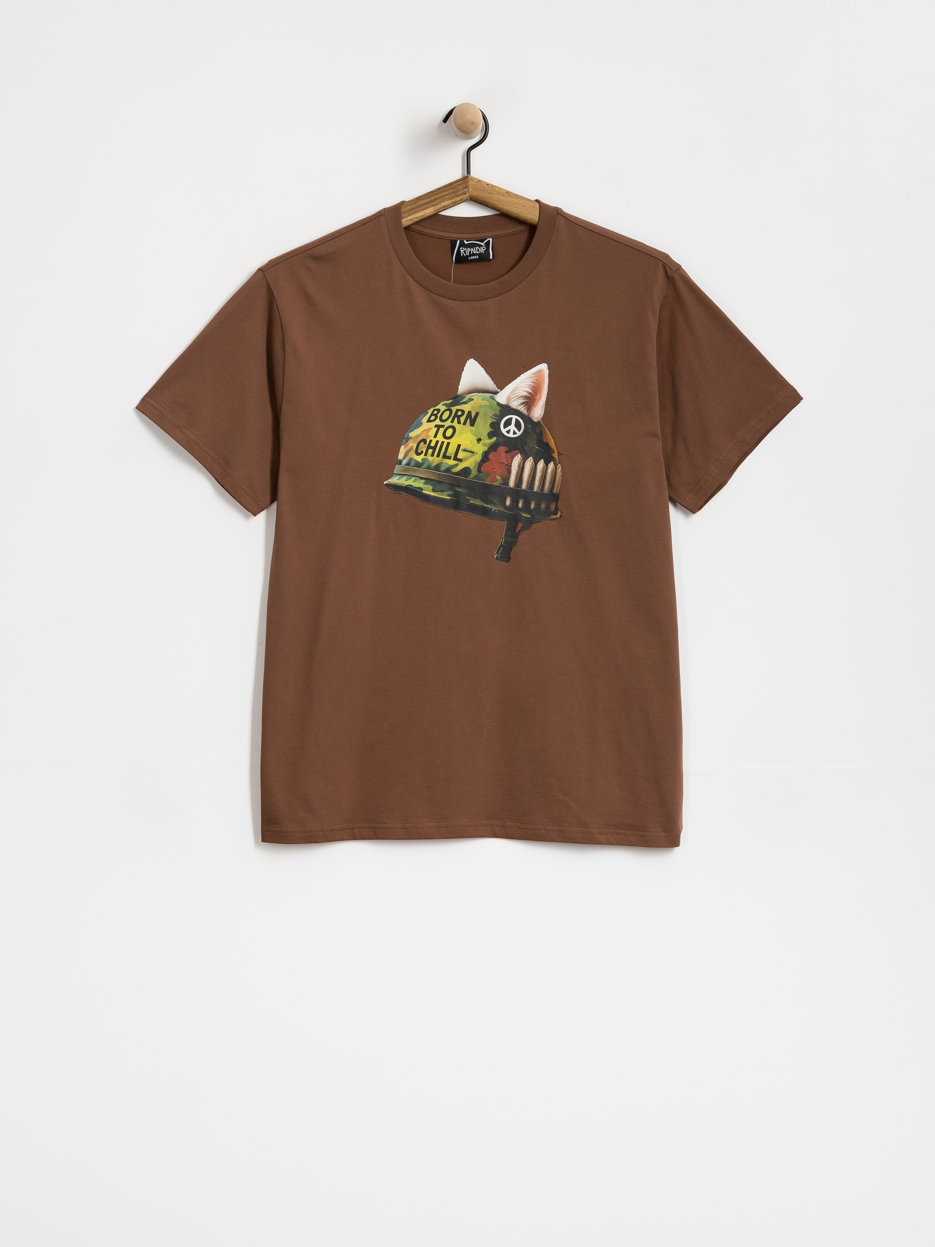RipNDip Born To Chill Póló (brown wash)
