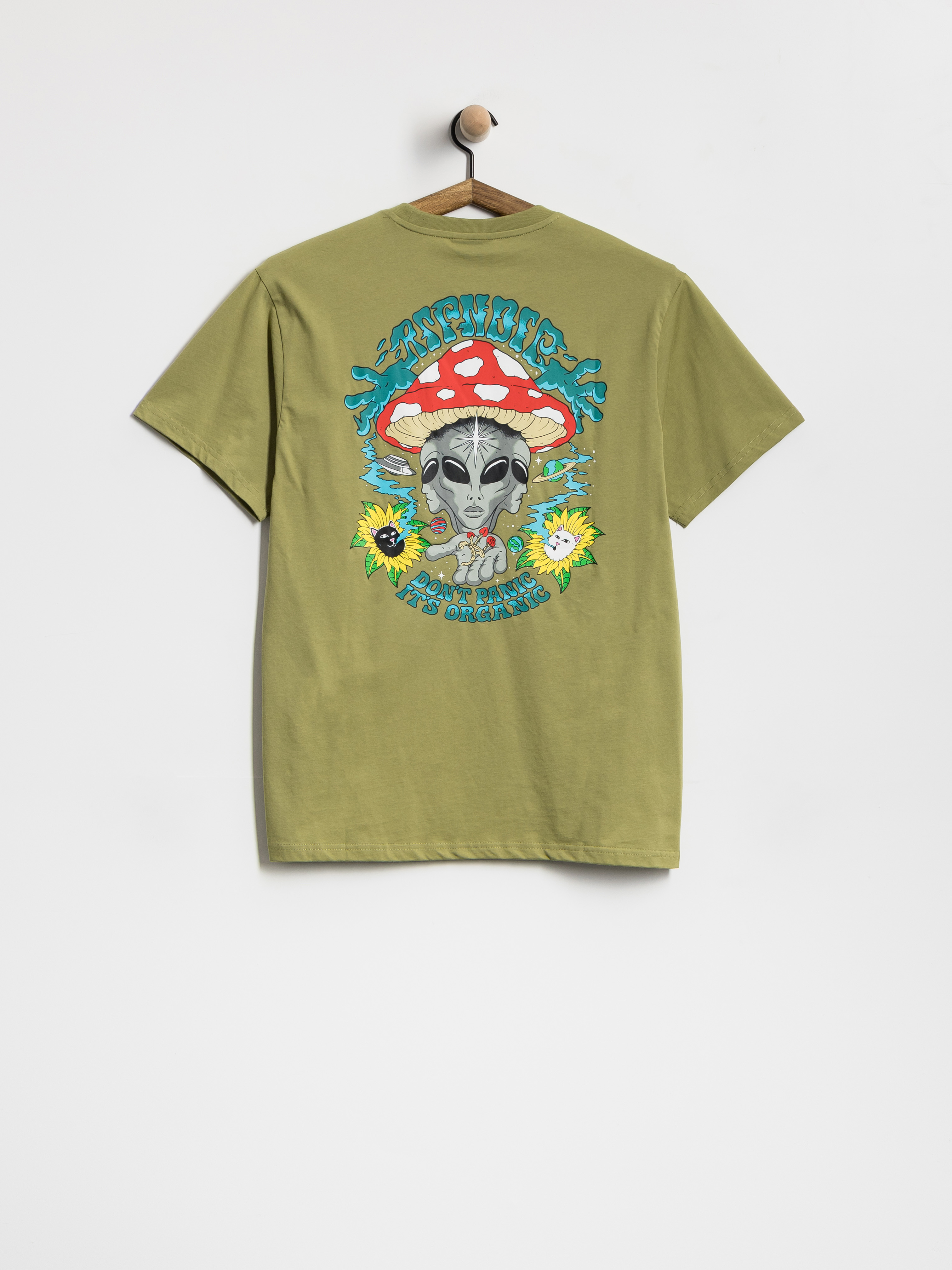 RipNDip Don'T Panic Póló (light forest)