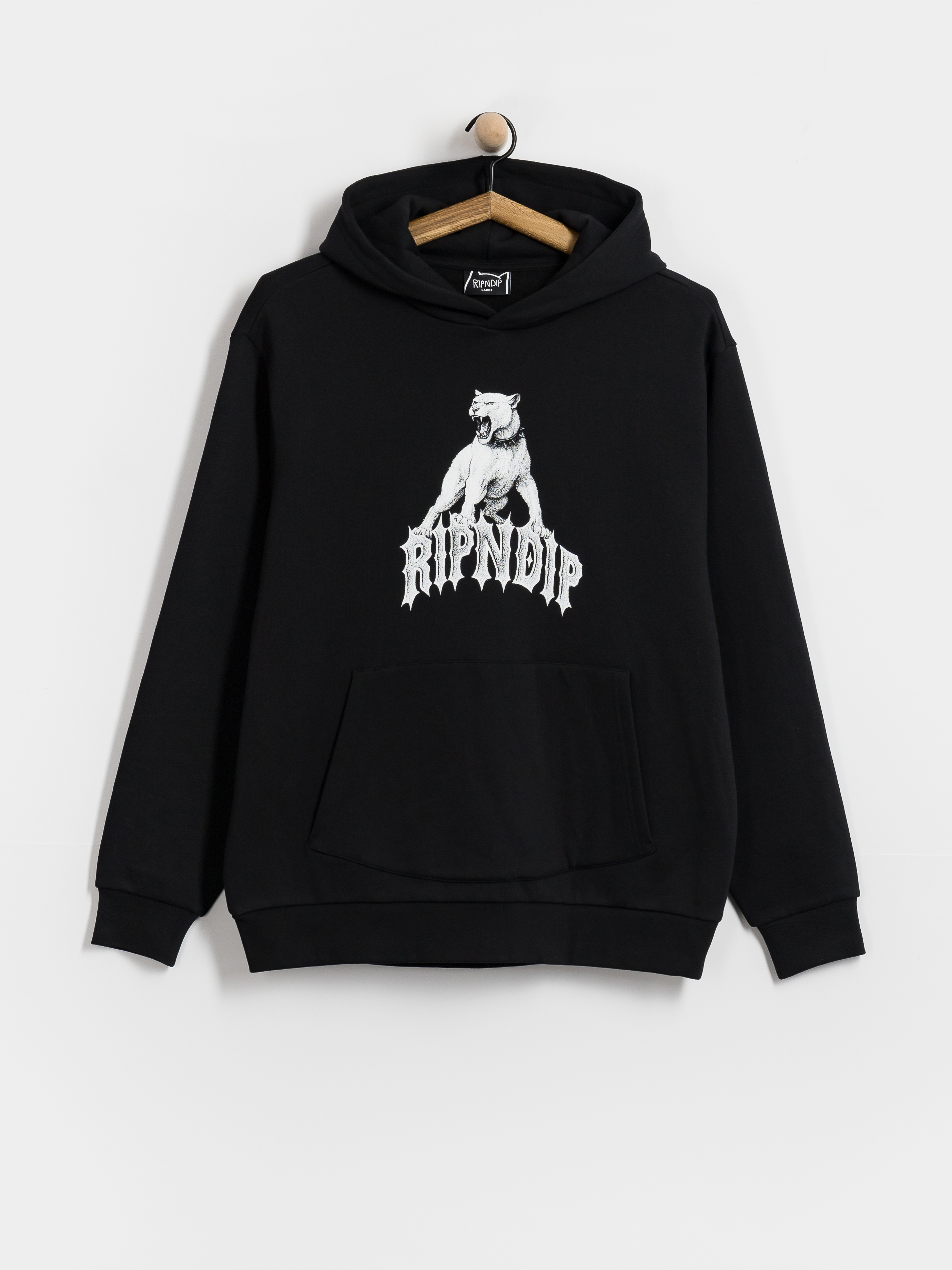 Kapucnis pulóver RipNDip Wasteland HD (black wash)