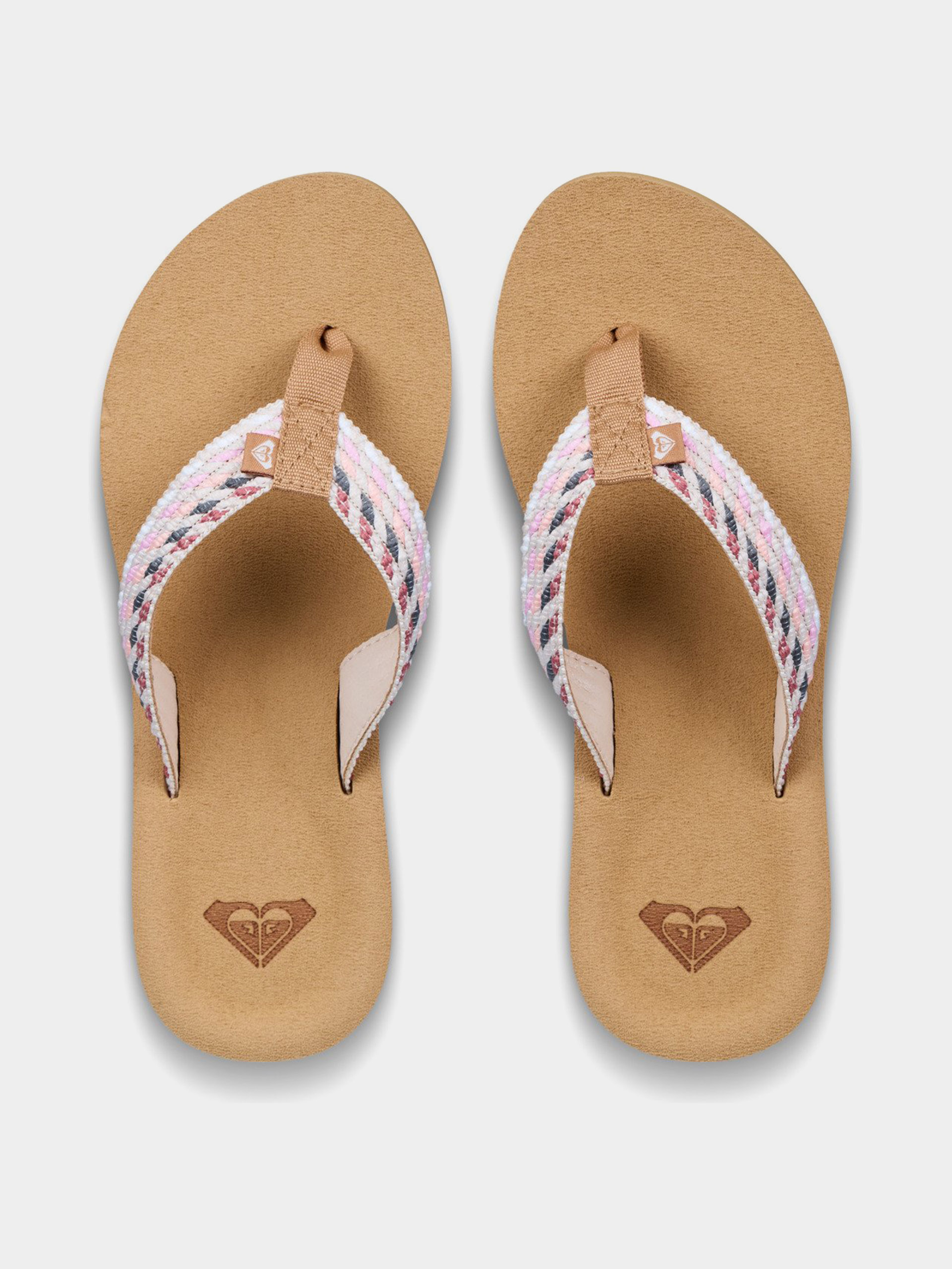 Flip-flop papucsok Roxy Porto Rope Wmn (natural/crazy pink)
