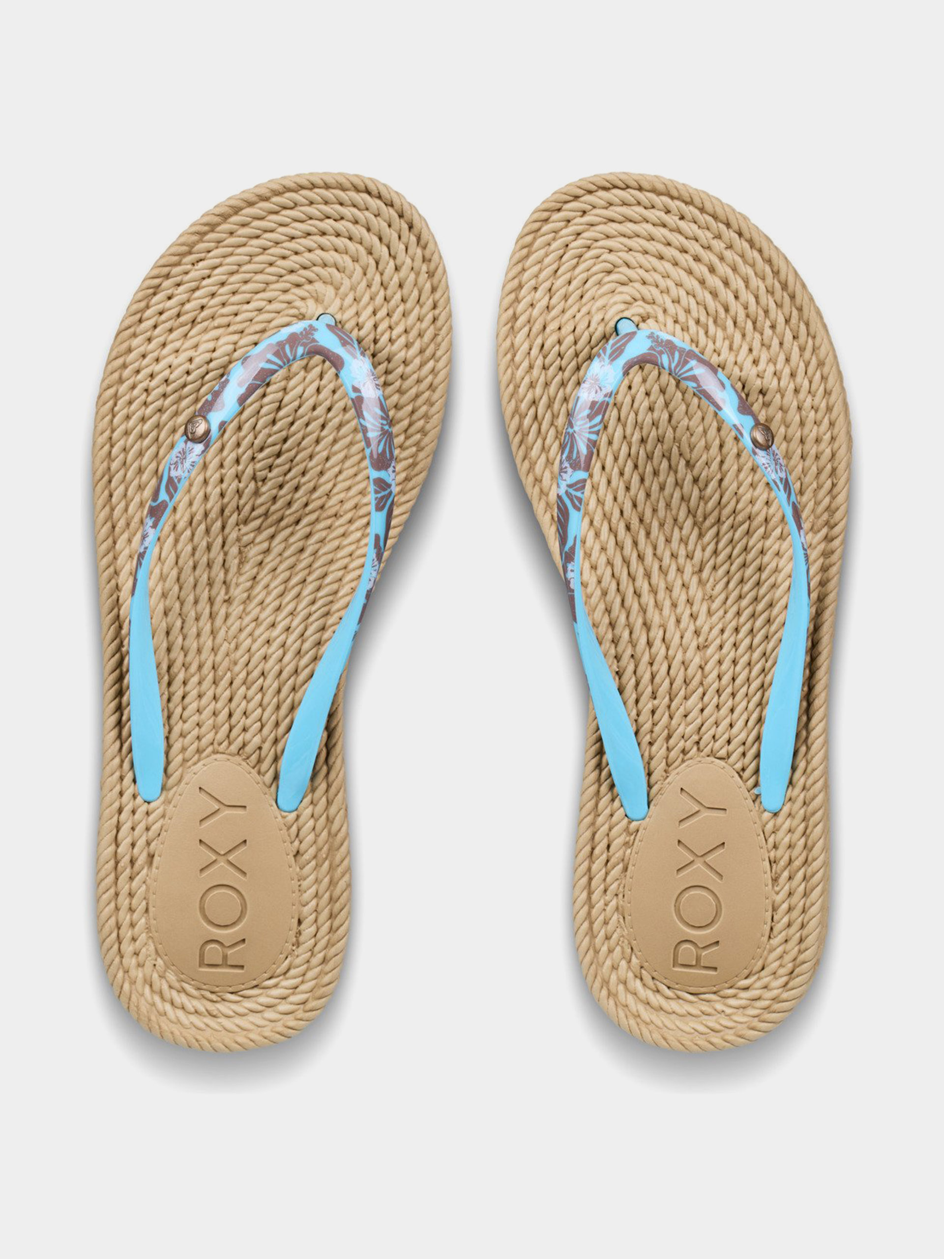 Flip-flop papucsok Roxy South Beach III Wmn (light blue/brown)