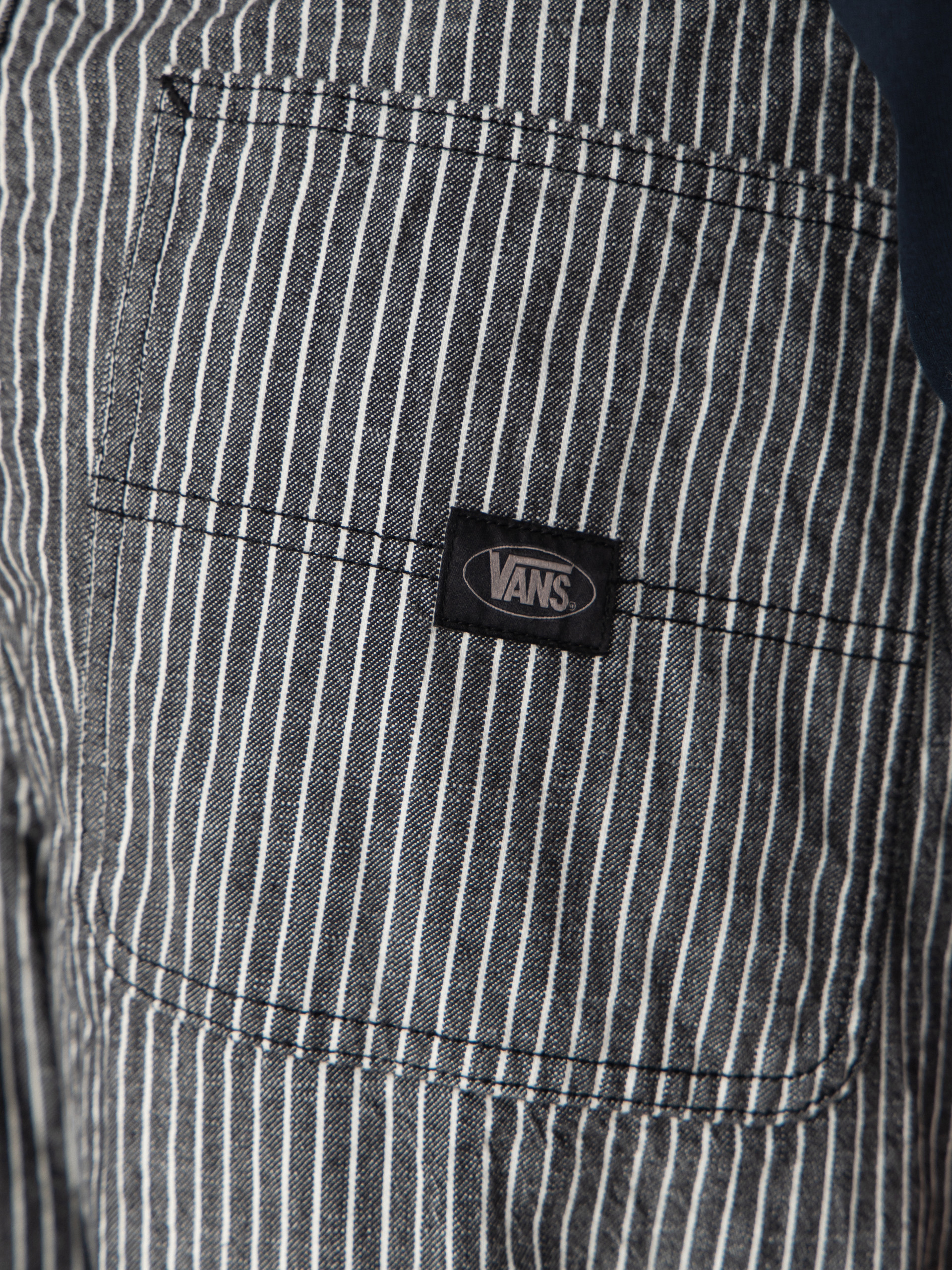 Vans Chore Loose Stripe Denim Kisnadrág (black/white)