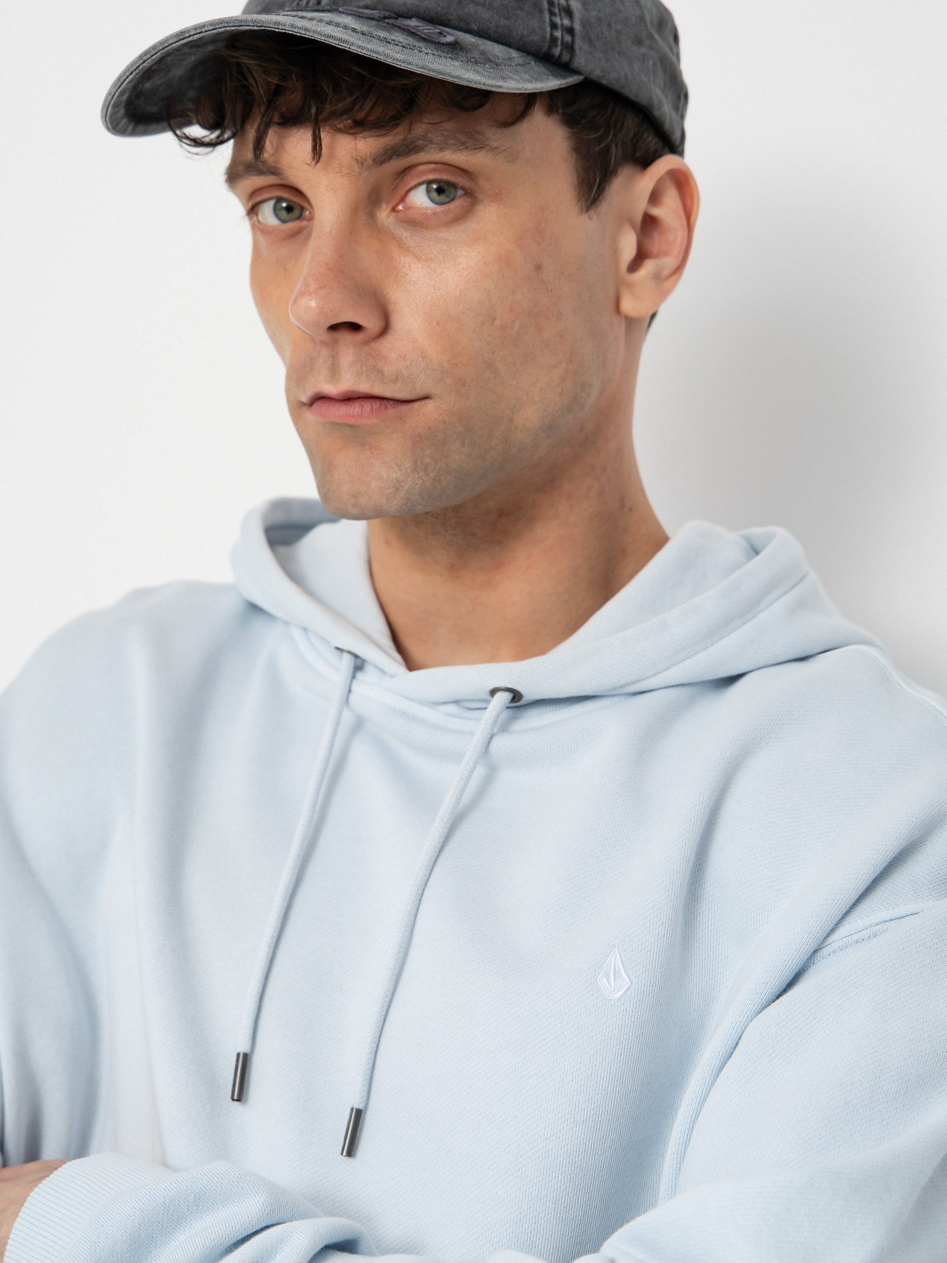 Volcom Single Stone Tw HD Kapucnis pulóver (light blue acid)