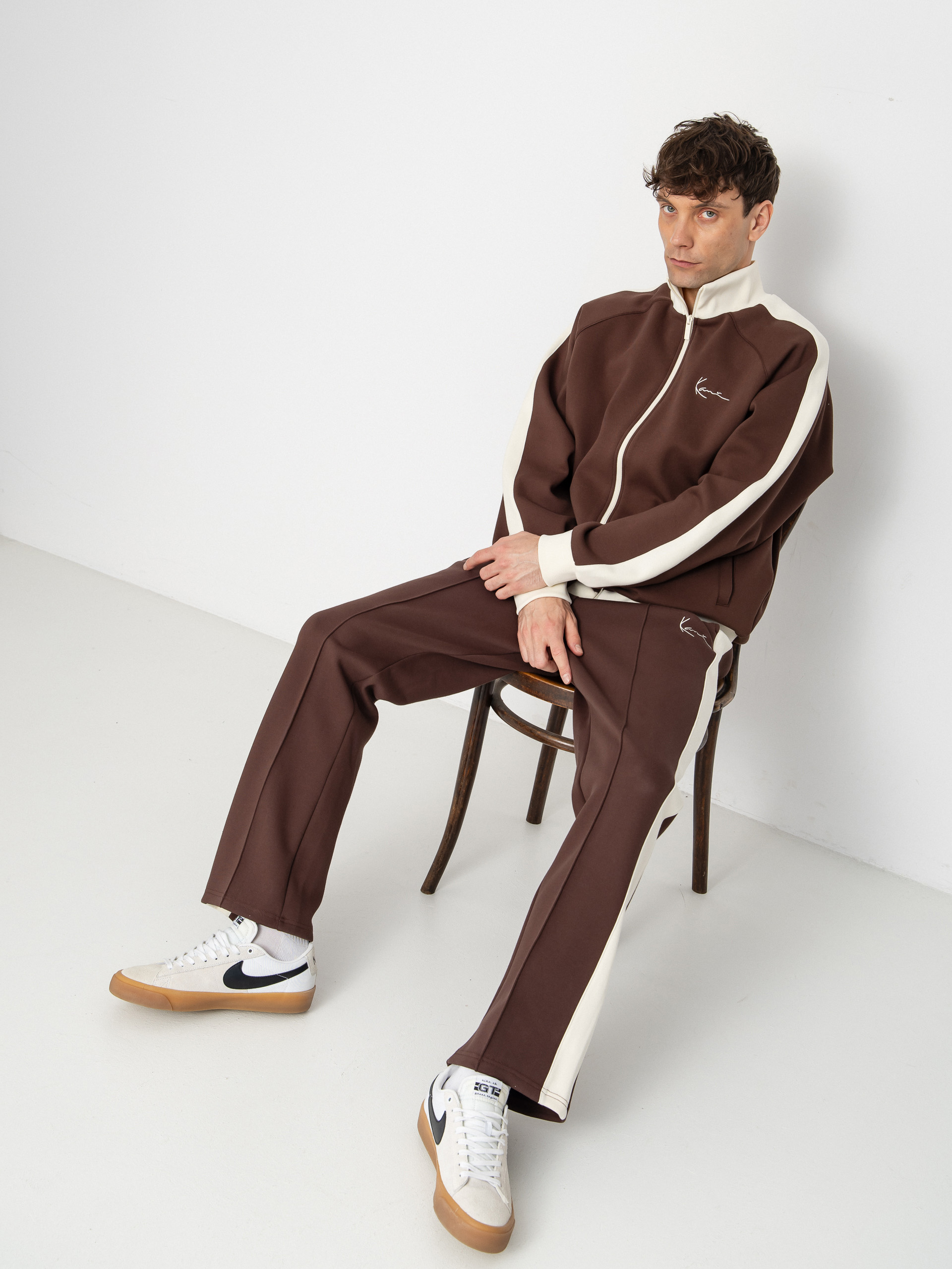 Karl Kani Signature Sidestripe Pique Pulóver (brown)