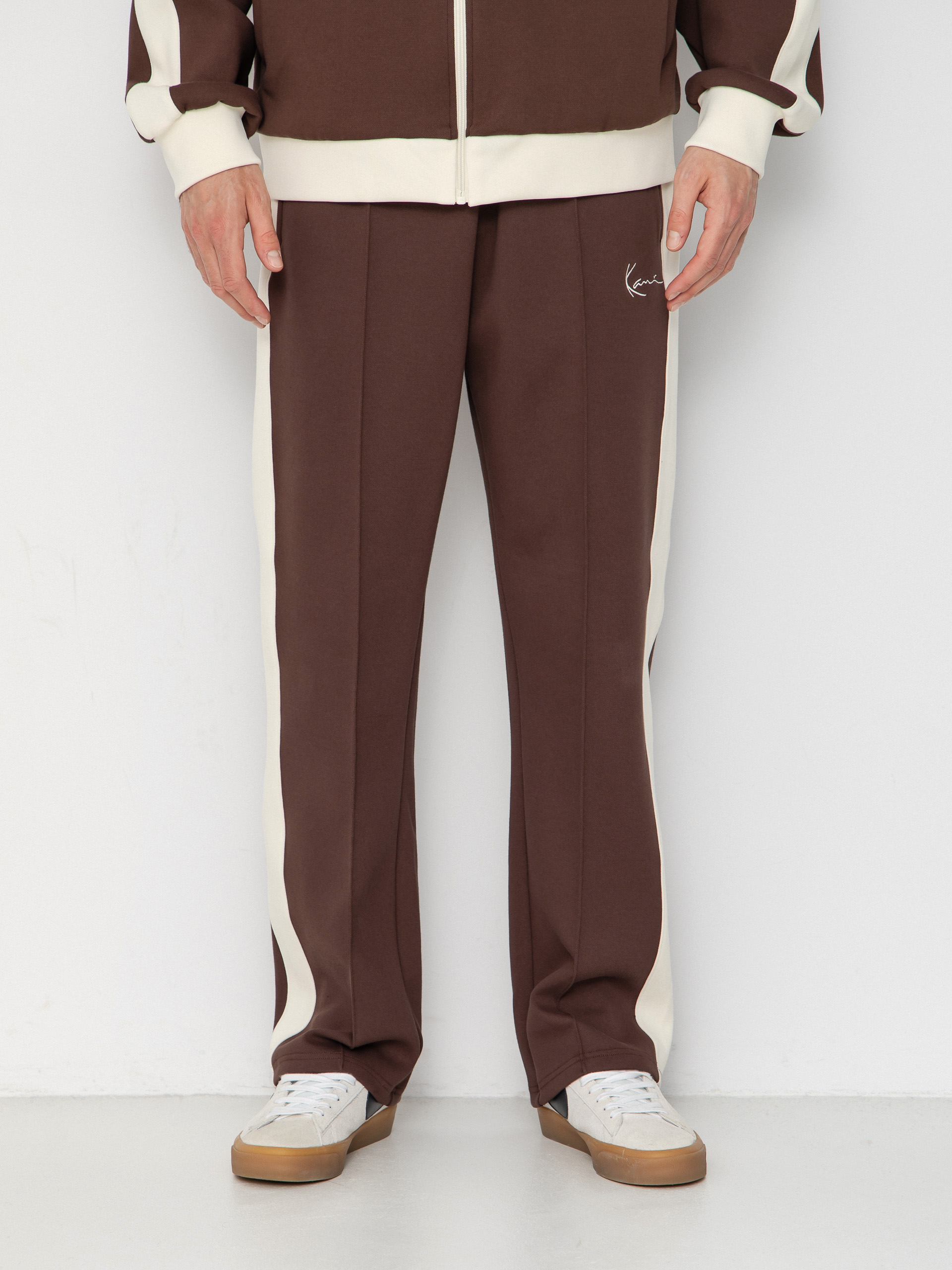 Karl Kani Signature Sidestripe Pique Kisnadrág (brown)