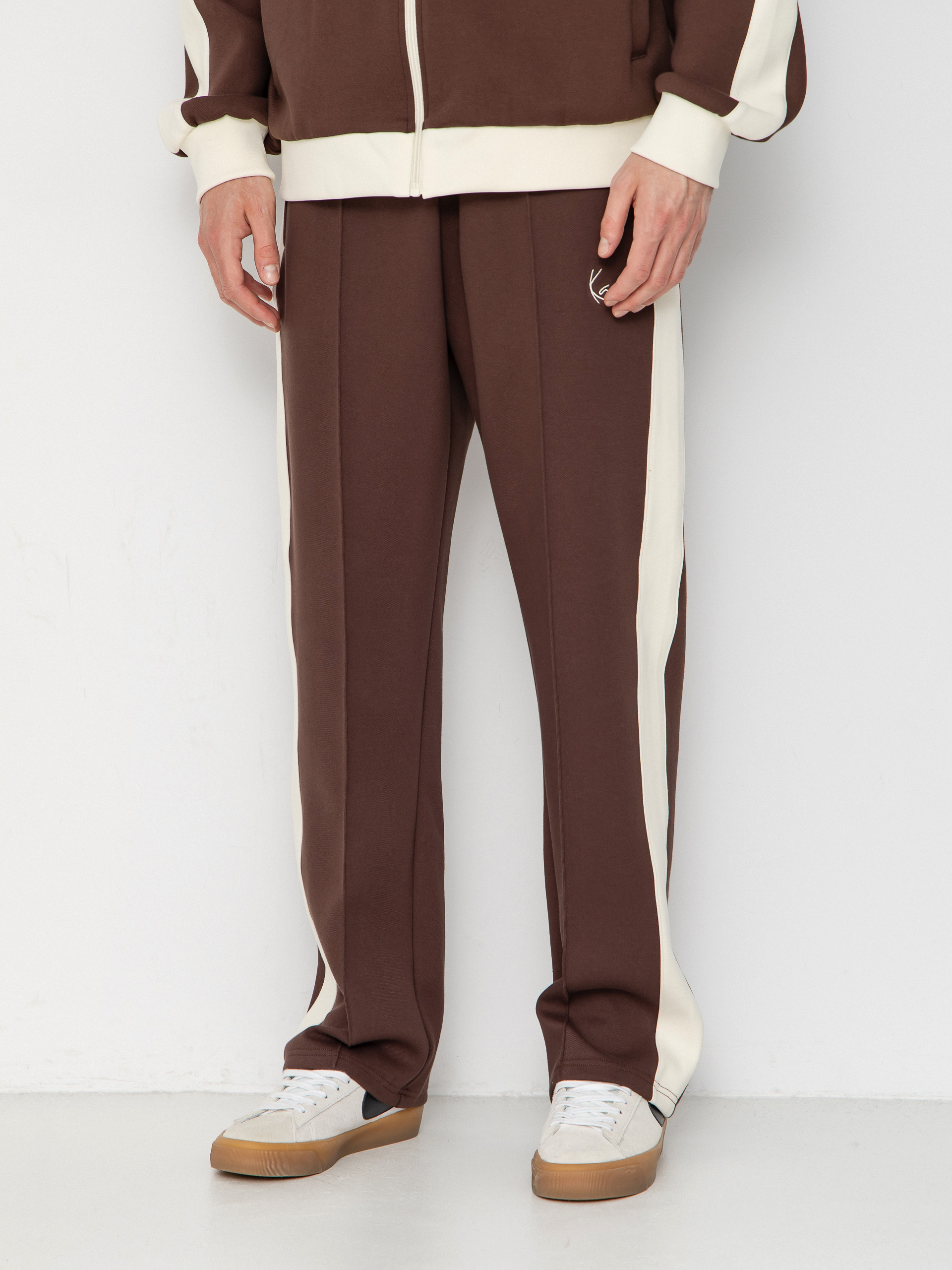Karl Kani Signature Sidestripe Pique Kisnadrág (brown)