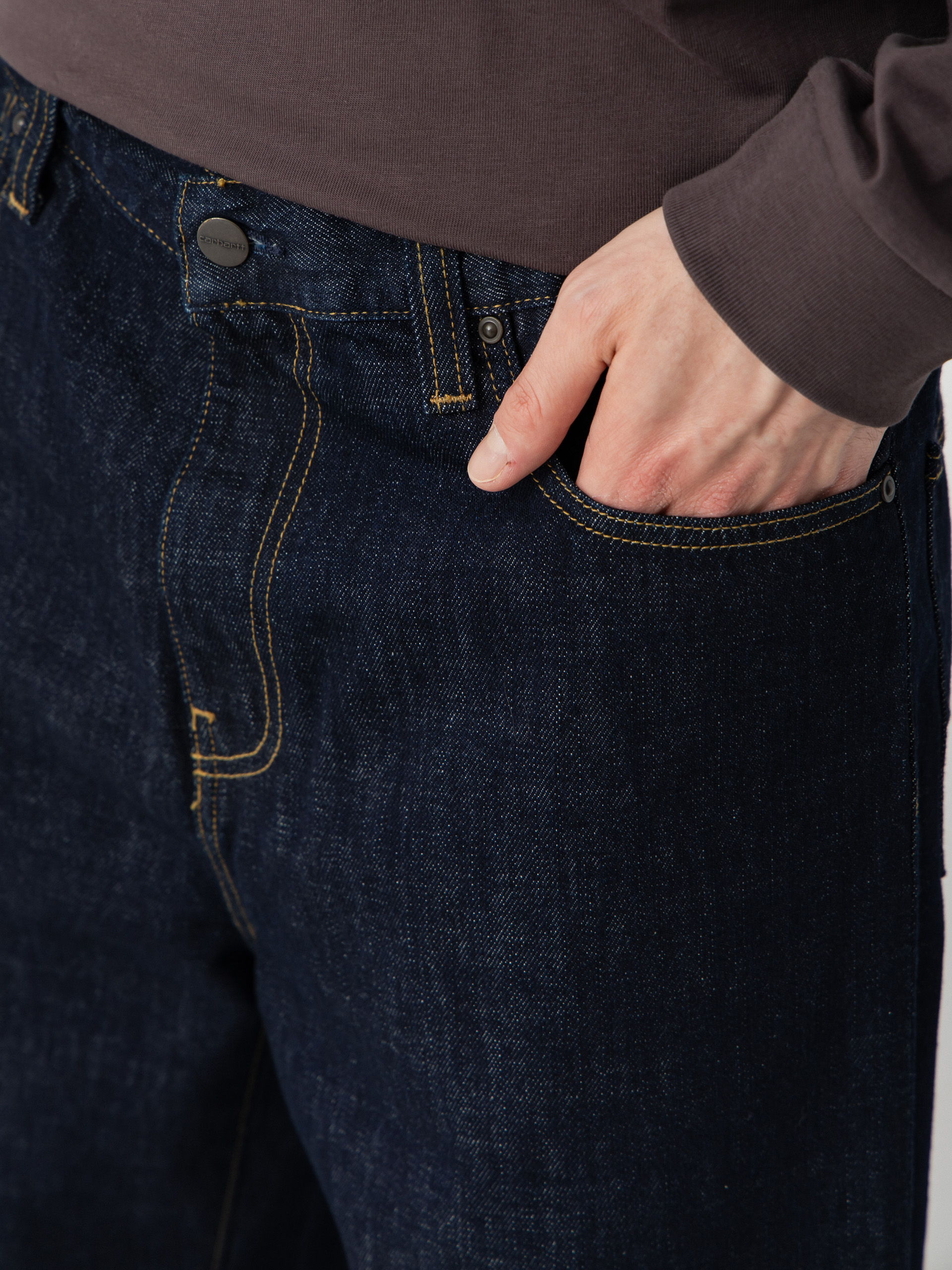 Carhartt WIP Aaron Kisnadrág (blue rinsed)