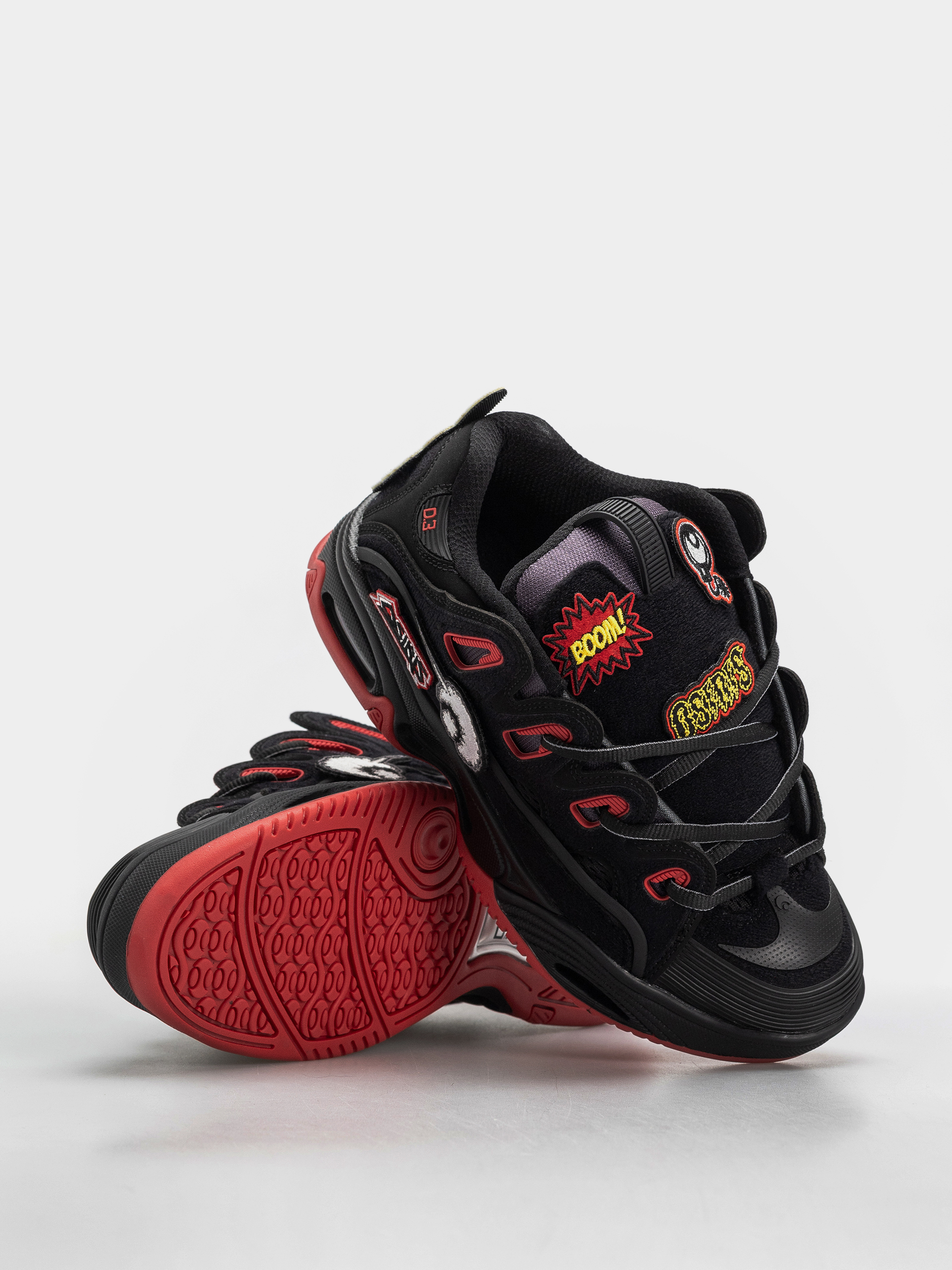 Cipők Osiris D3 2001 (black/red/velcro)