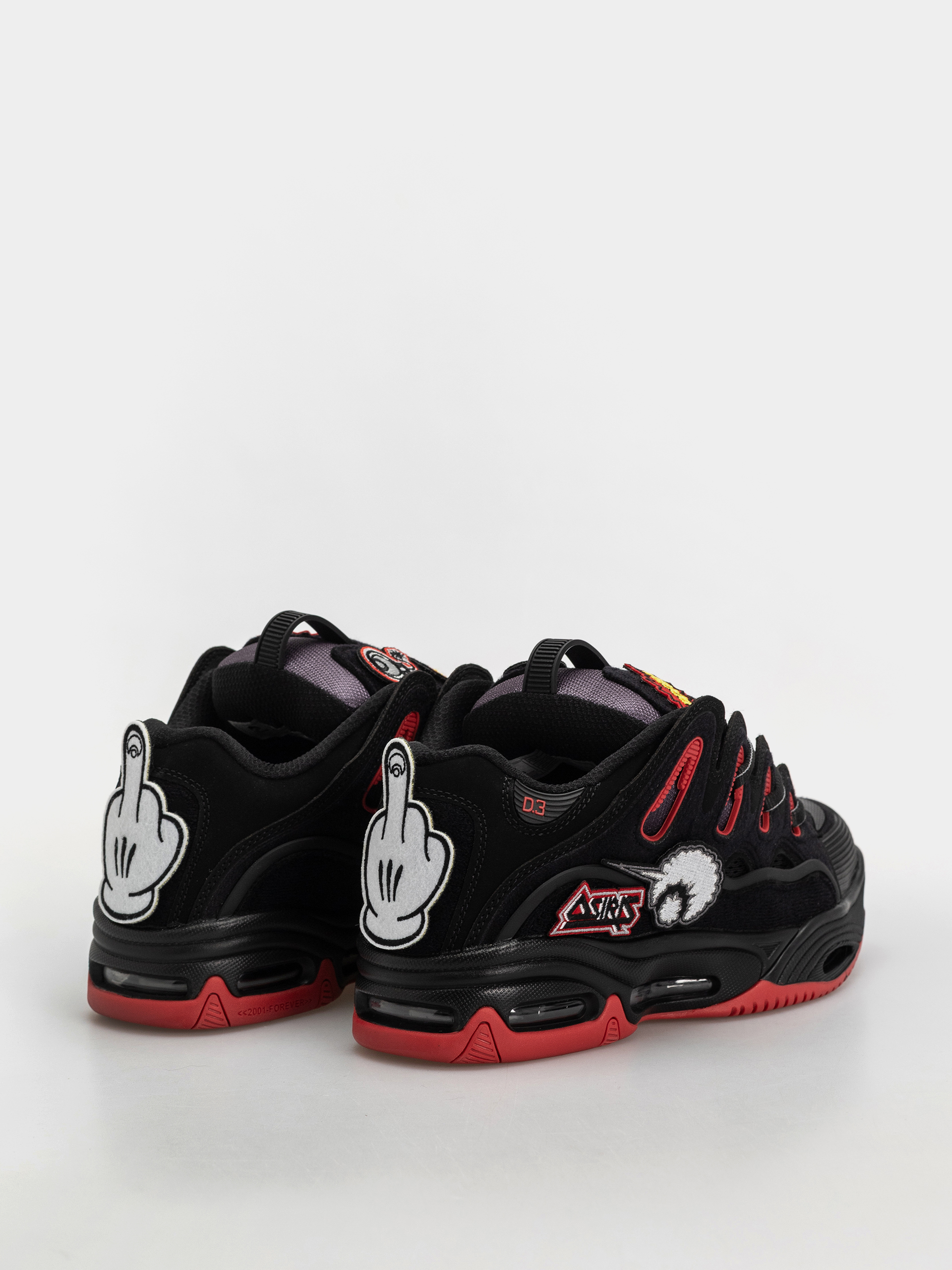 Cipők Osiris D3 2001 (black/red/velcro)