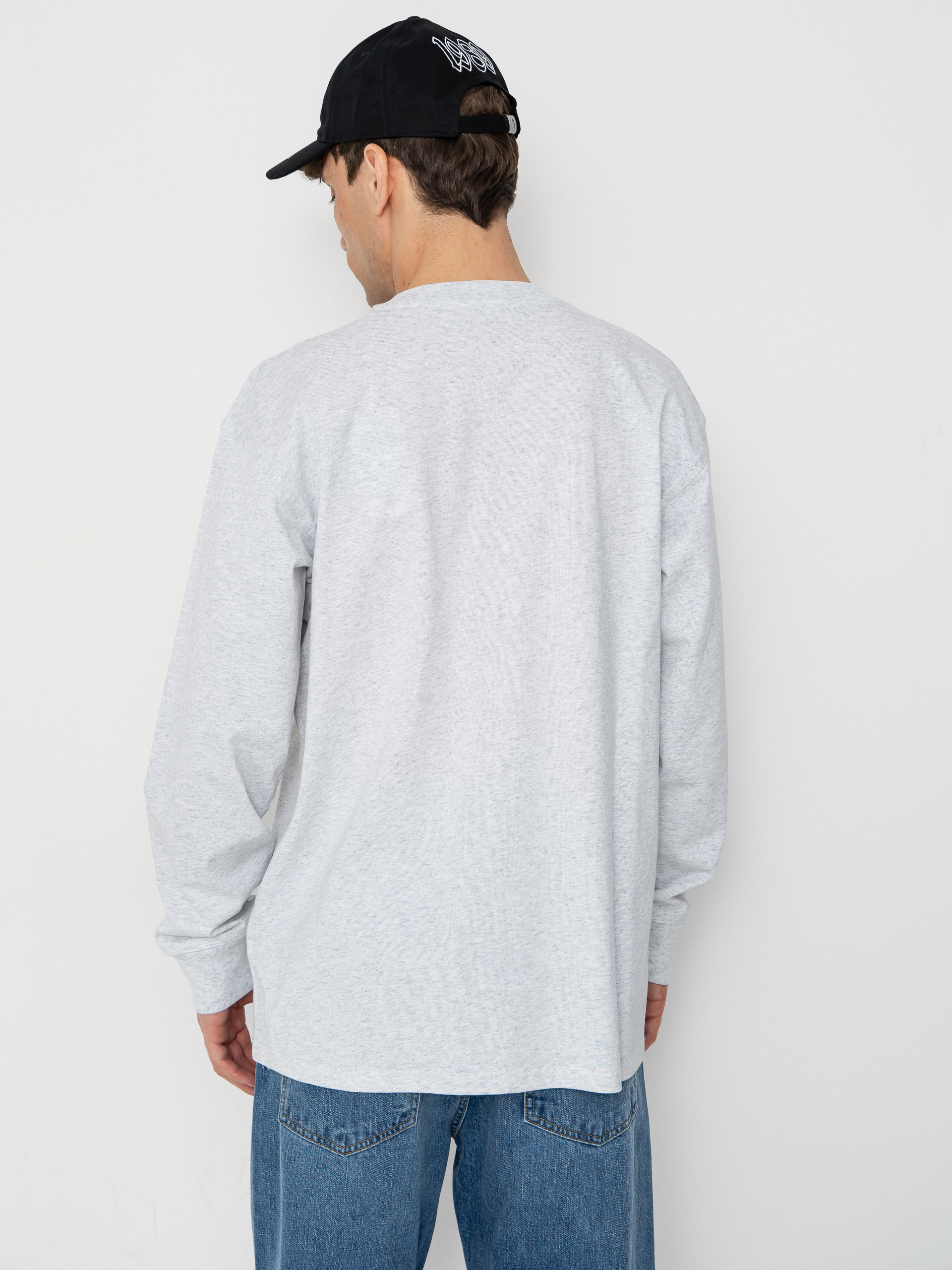 Hosszú ujjú felső Carhartt WIP American Script (ash heather)