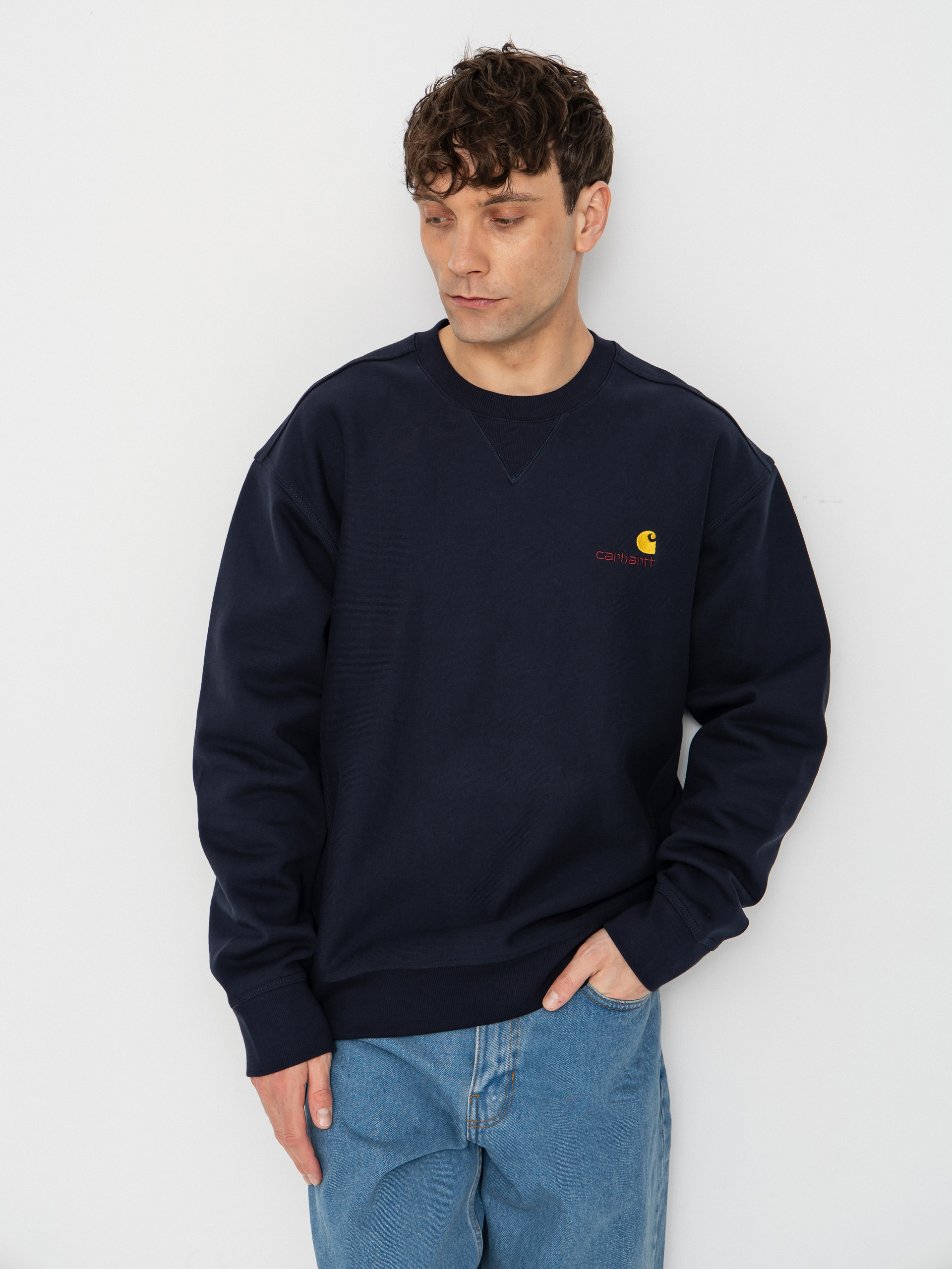 Pulóver Carhartt WIP American Script (deep night)