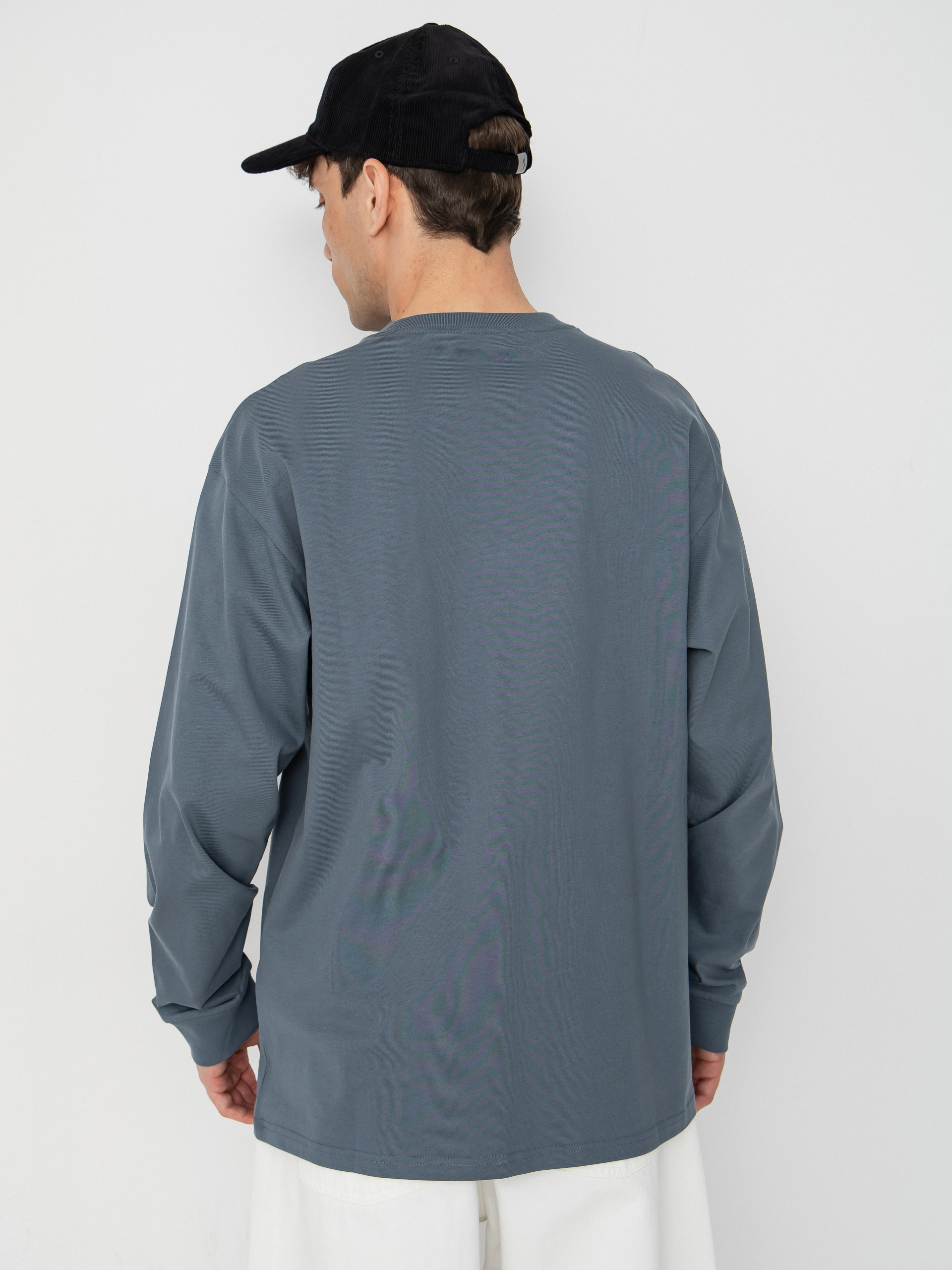 Hosszú ujjú felső Carhartt WIP Chase (cozy blue/gold)