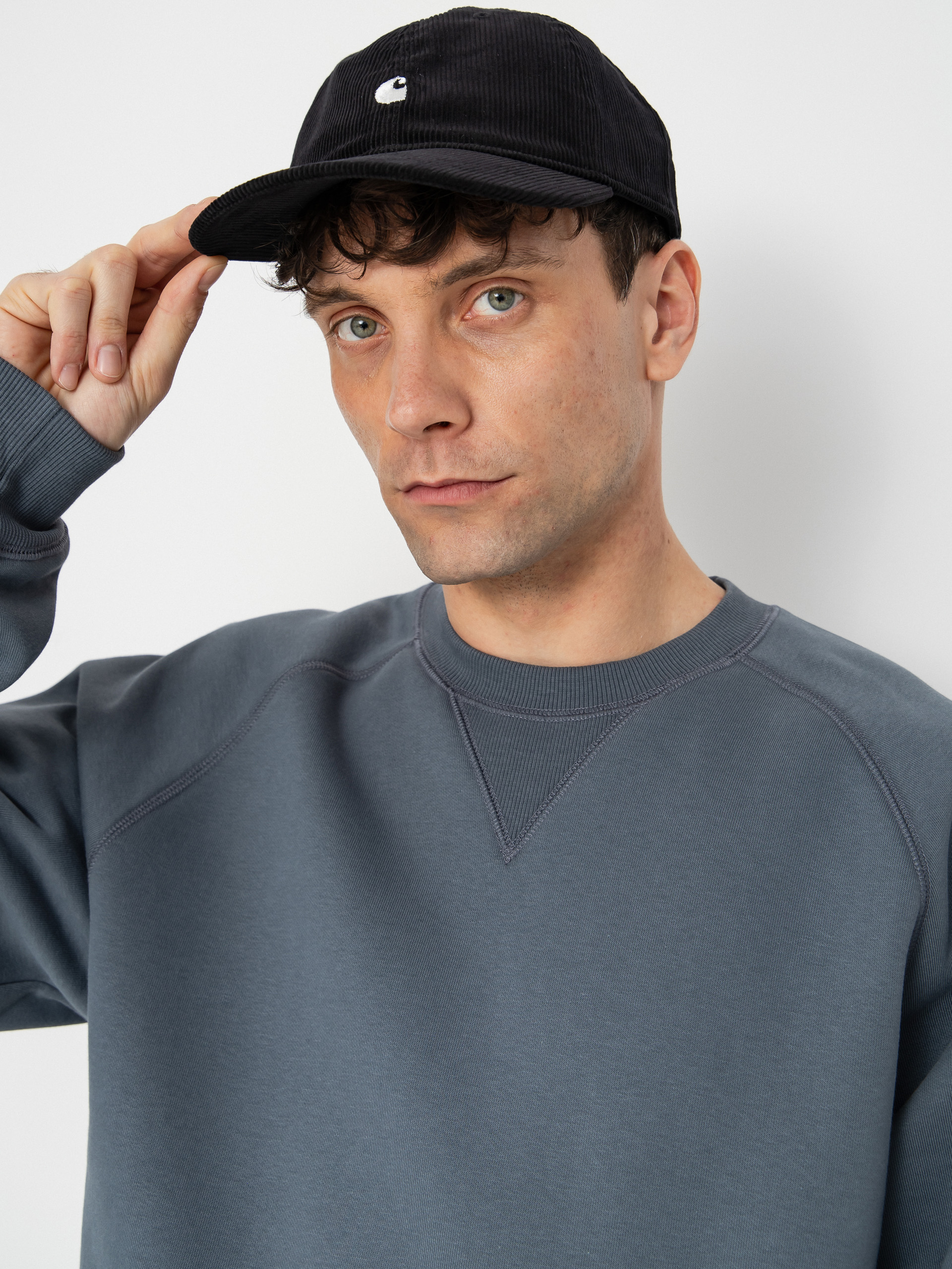 Pulóver Carhartt WIP Chase (cozy blue/gold)