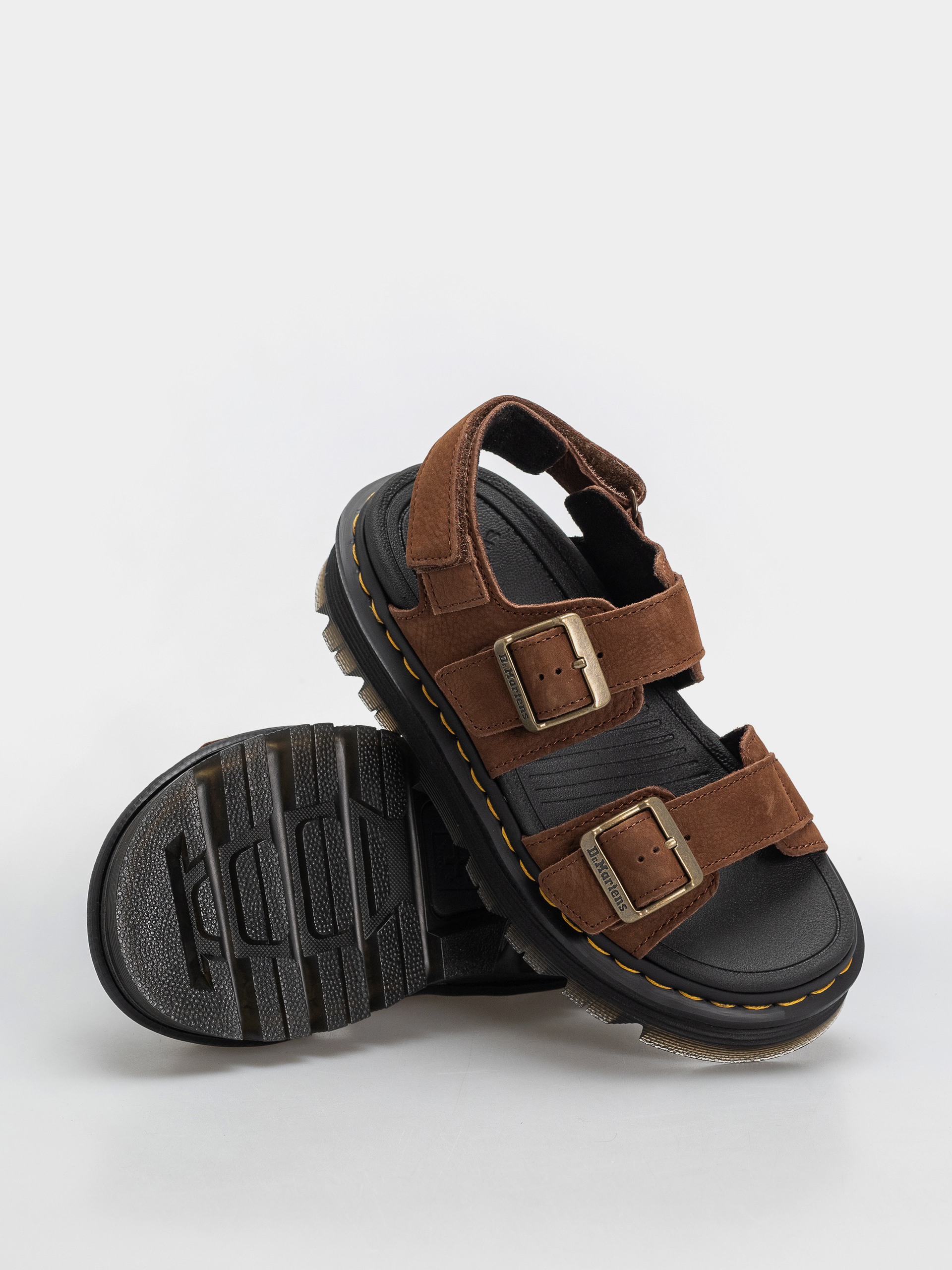 Szandálok Dr. Martens ZebZag Wmn (sepia brown tumbled nubuck)