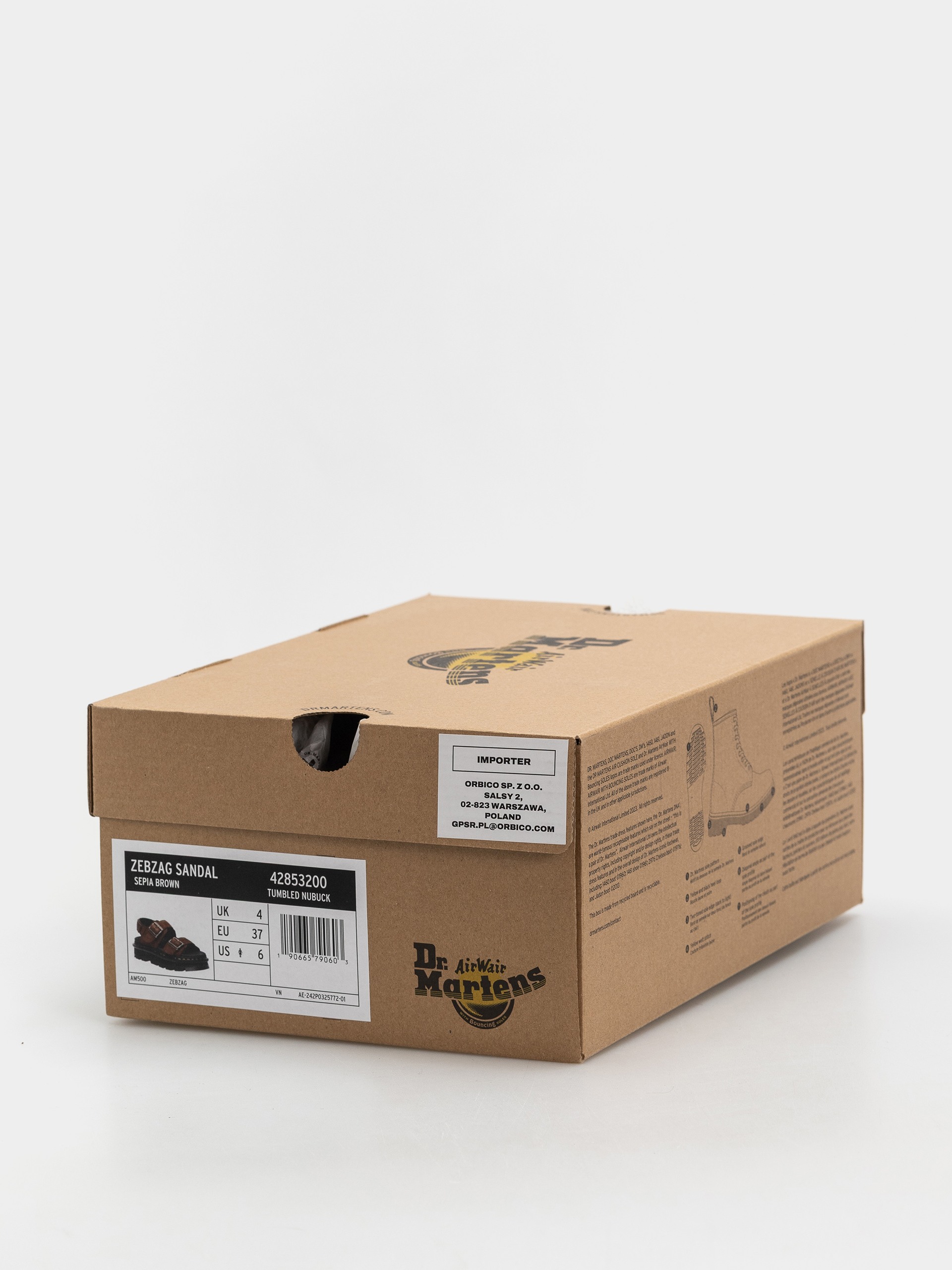 Szandálok Dr. Martens ZebZag Wmn (sepia brown tumbled nubuck)