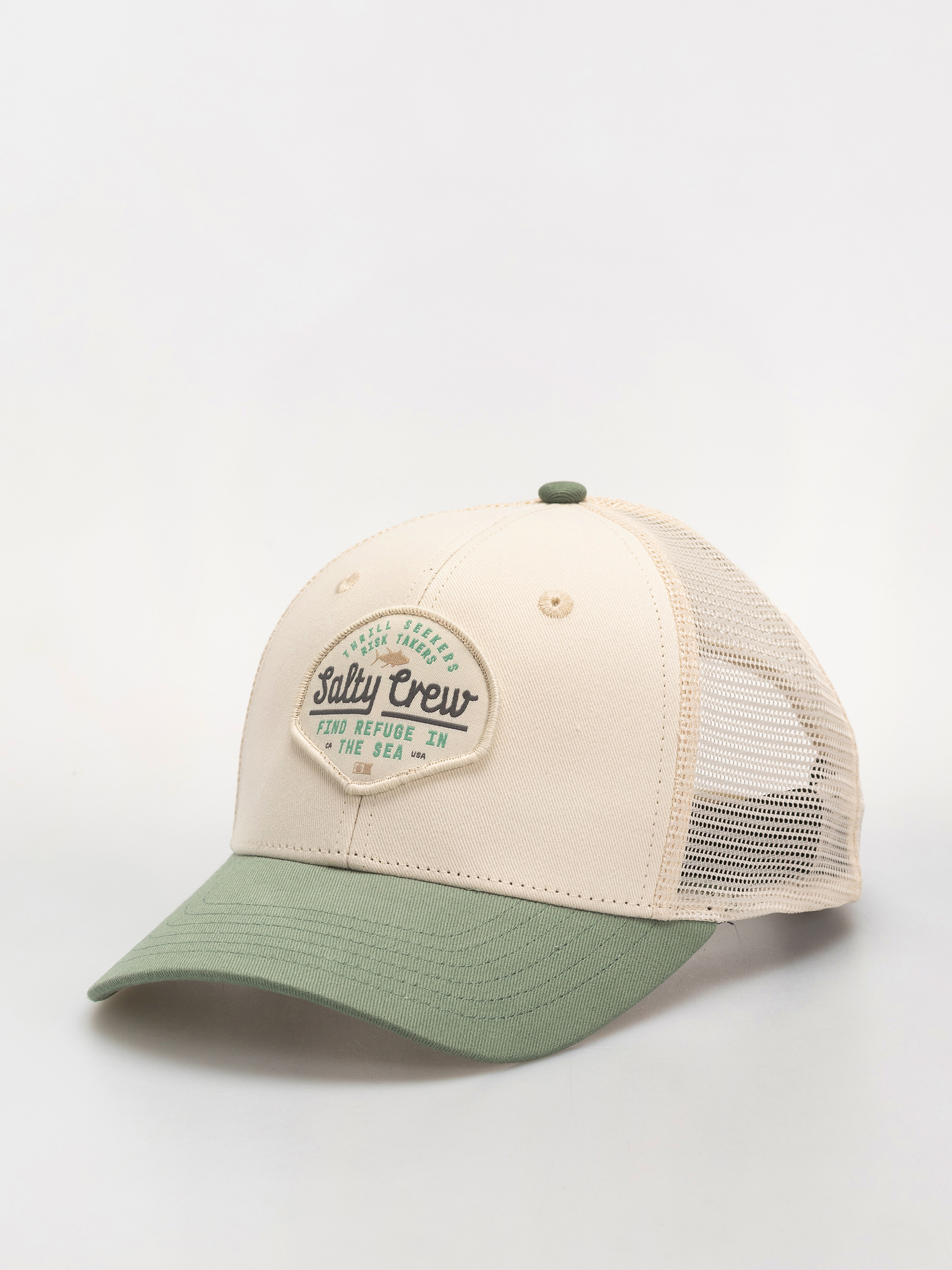 Baseball sapka Salty Crew Border Trucker (off white/mid green)