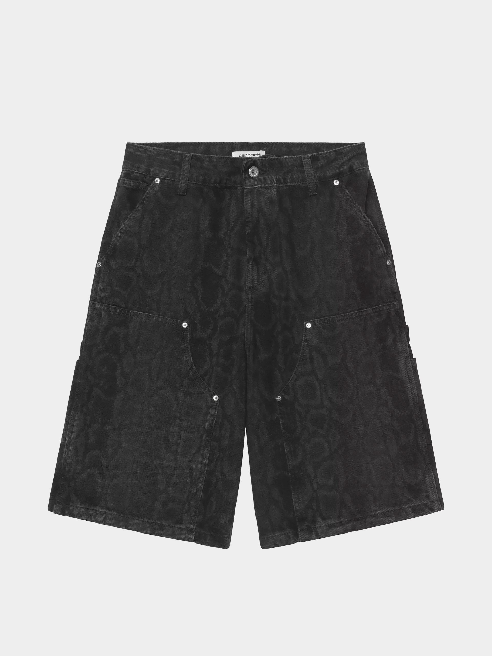 Rövidnadrág Carhartt WIP Snake Nixon Double Knee Wmn (snake camo/black)