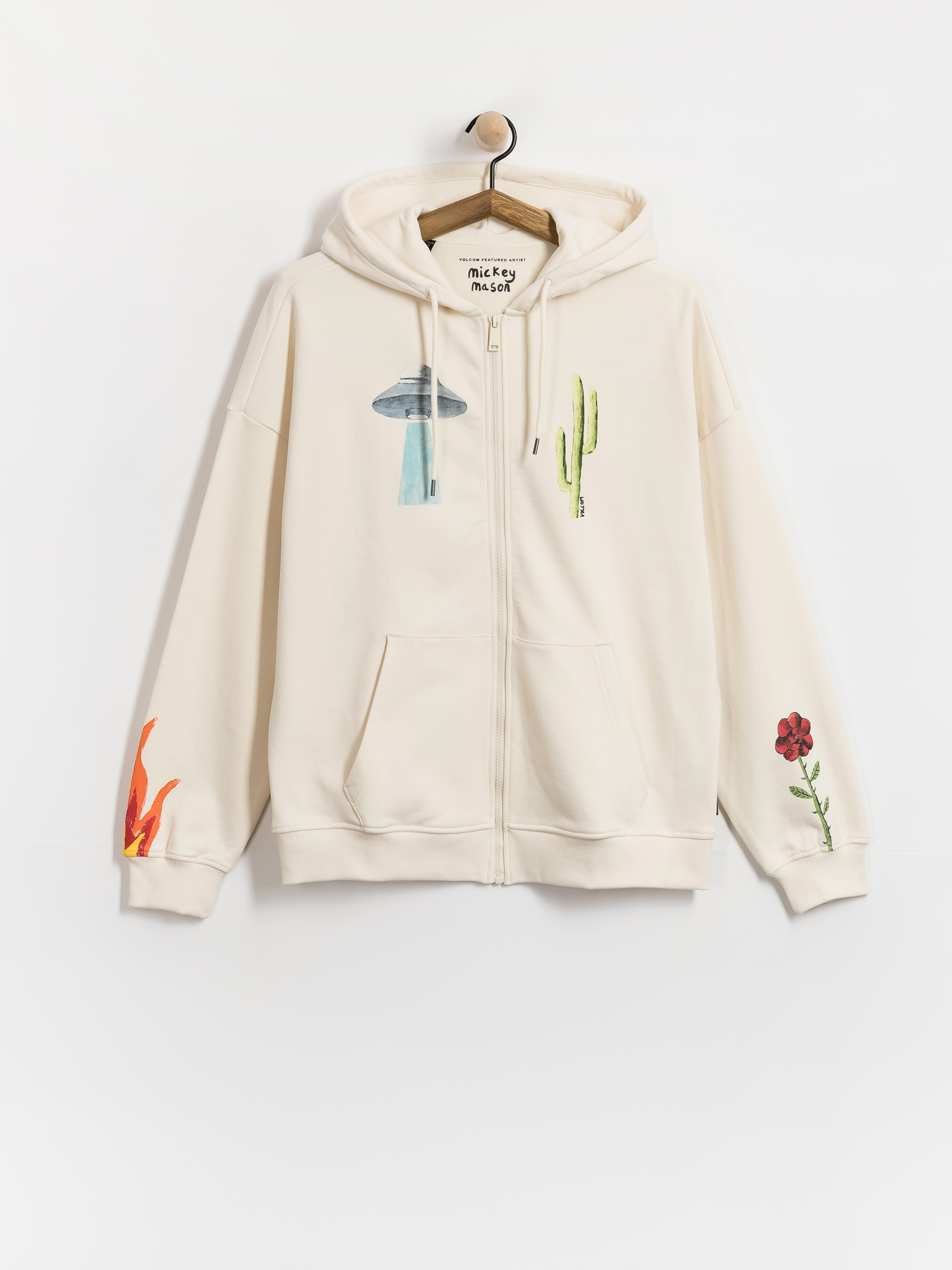 Volcom Fa Mickey Mason ZHD Wmn Kapucnis pulóver (off white)