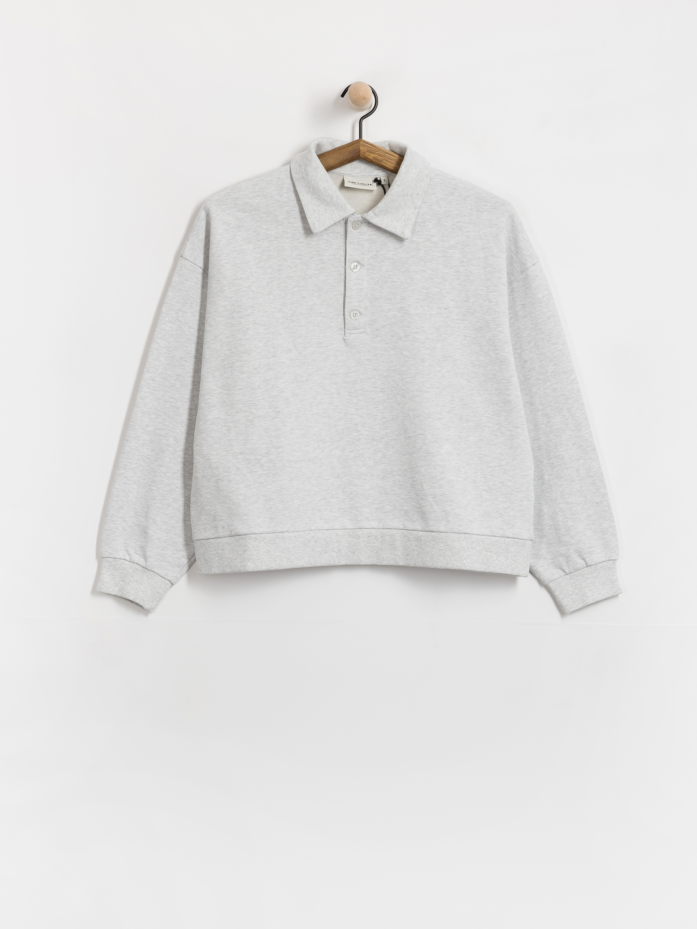 Carhartt WIP Brenta Polo Wmn Pulóver (ash heather/white)