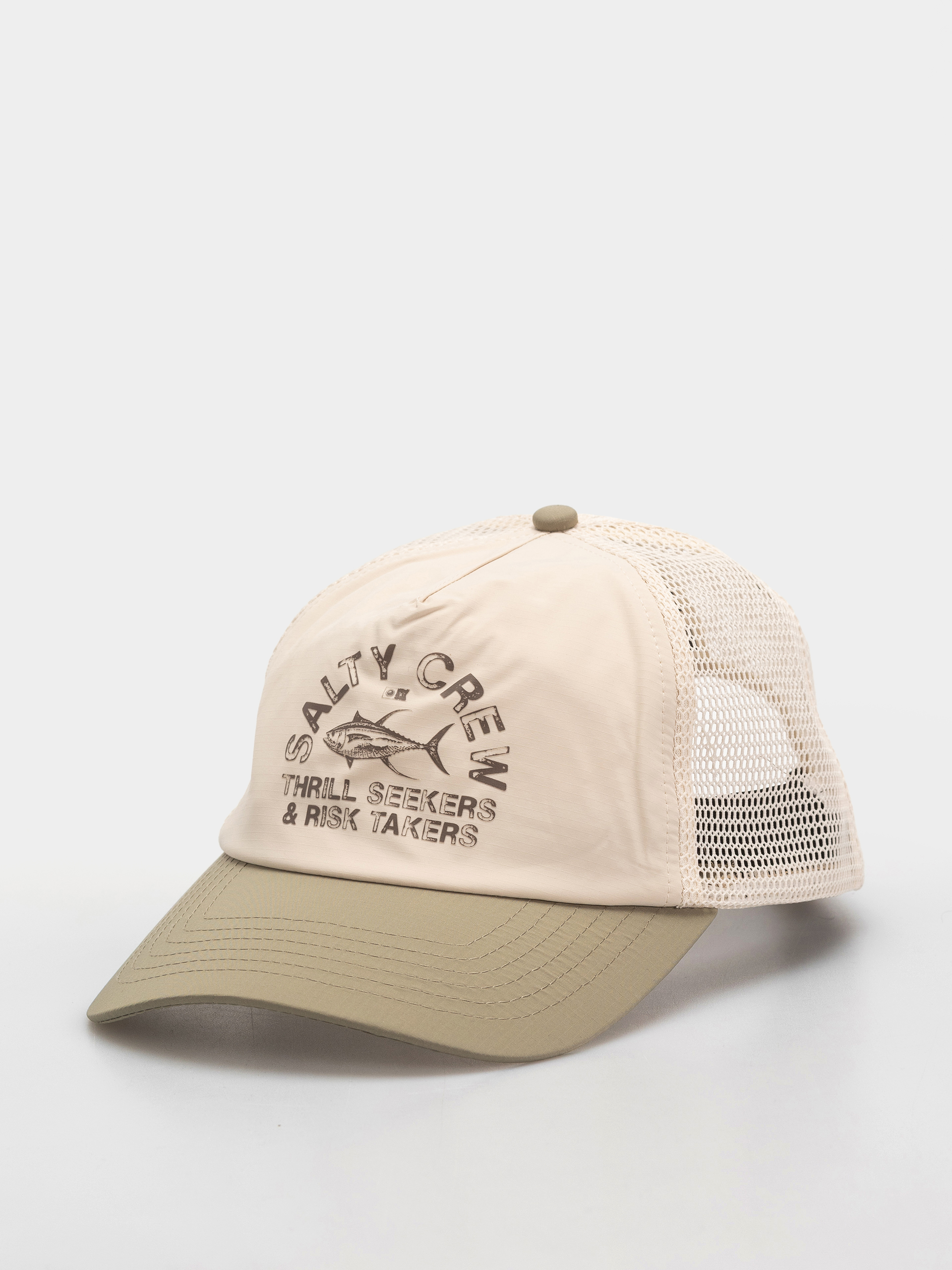Baseball sapka Salty Crew Stamped Trucker (off white/fern)