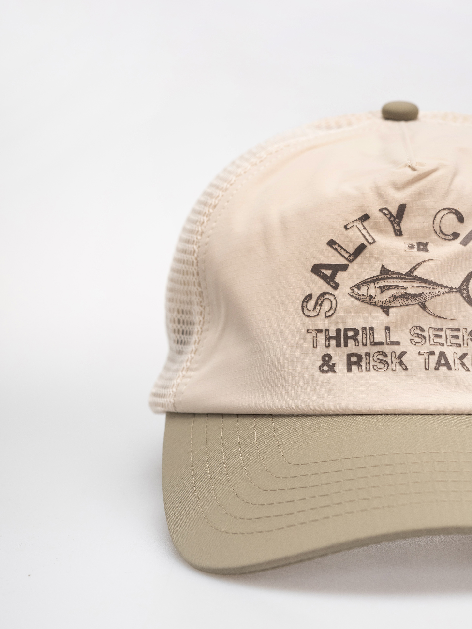 Baseball sapka Salty Crew Stamped Trucker (off white/fern)