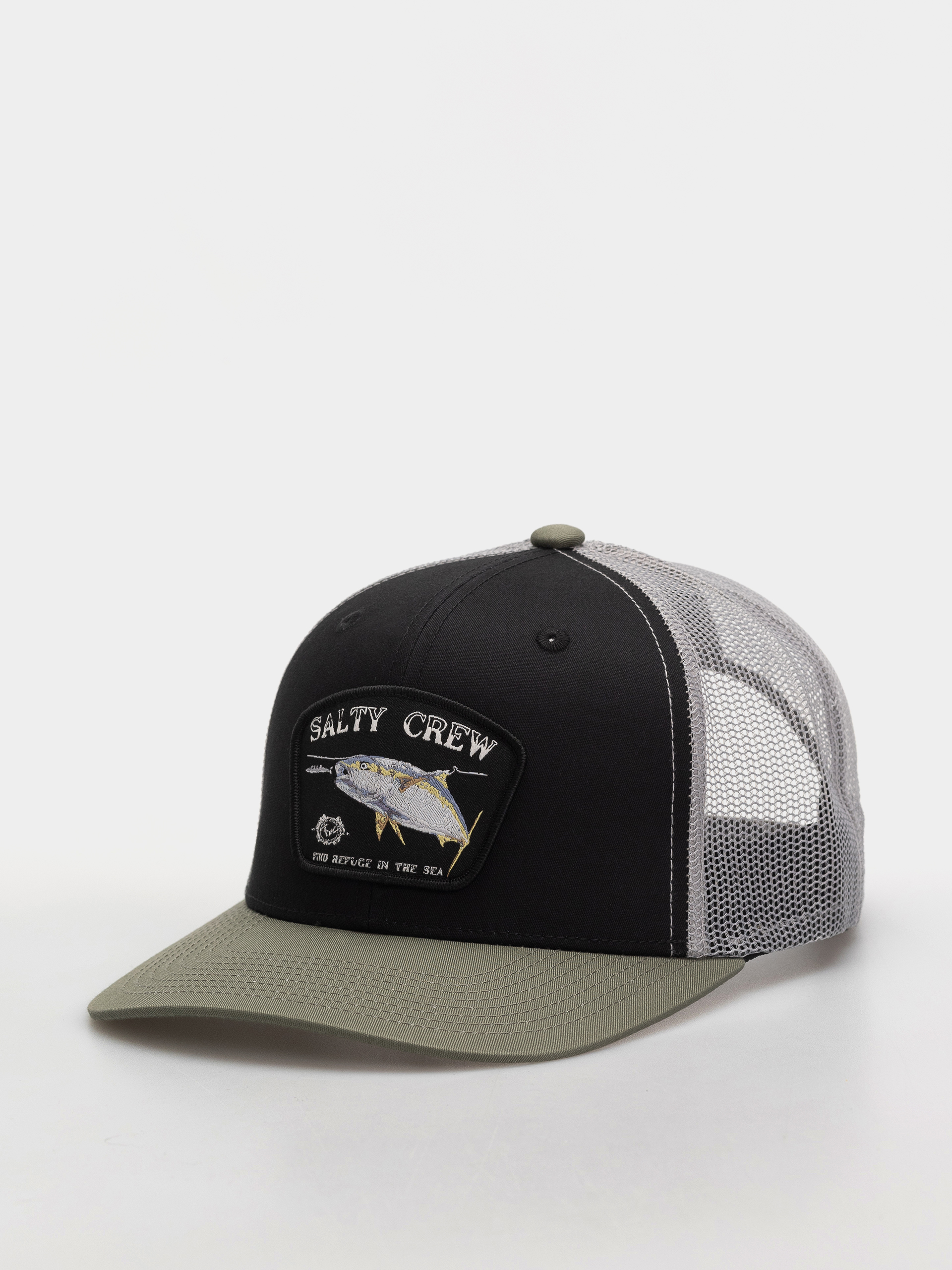 Baseball sapka Salty Crew Surface Retro Trucker (black/olive)