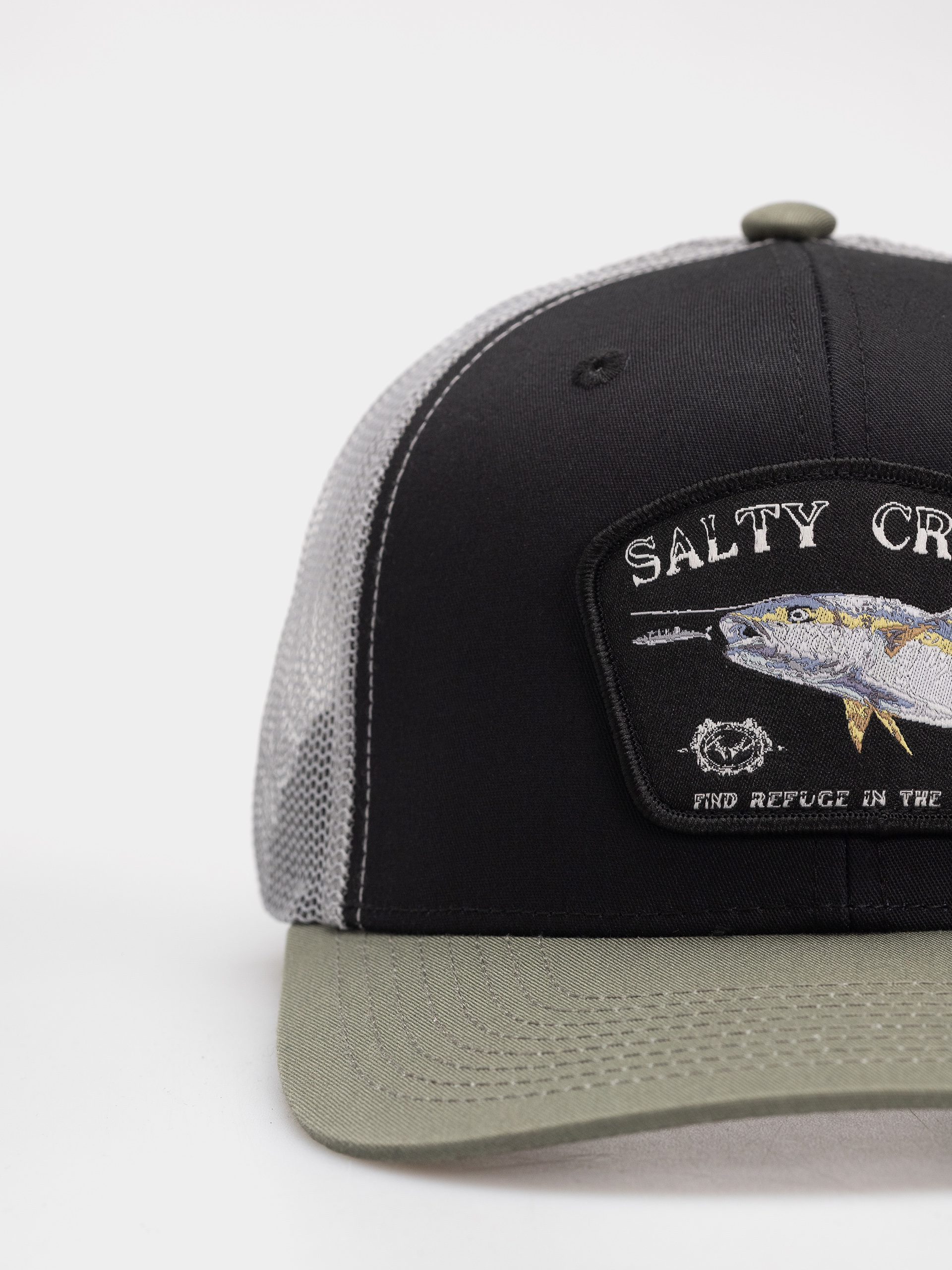 Baseball sapka Salty Crew Surface Retro Trucker (black/olive)