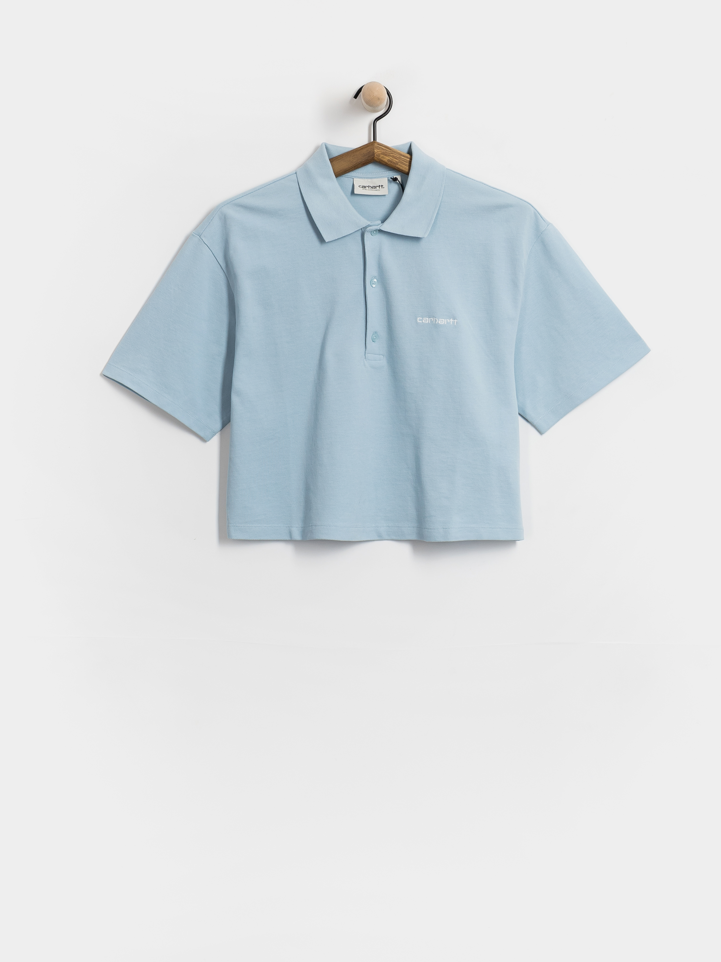 Póló Carhartt WIP Script Polo Wmn (icaria/white)