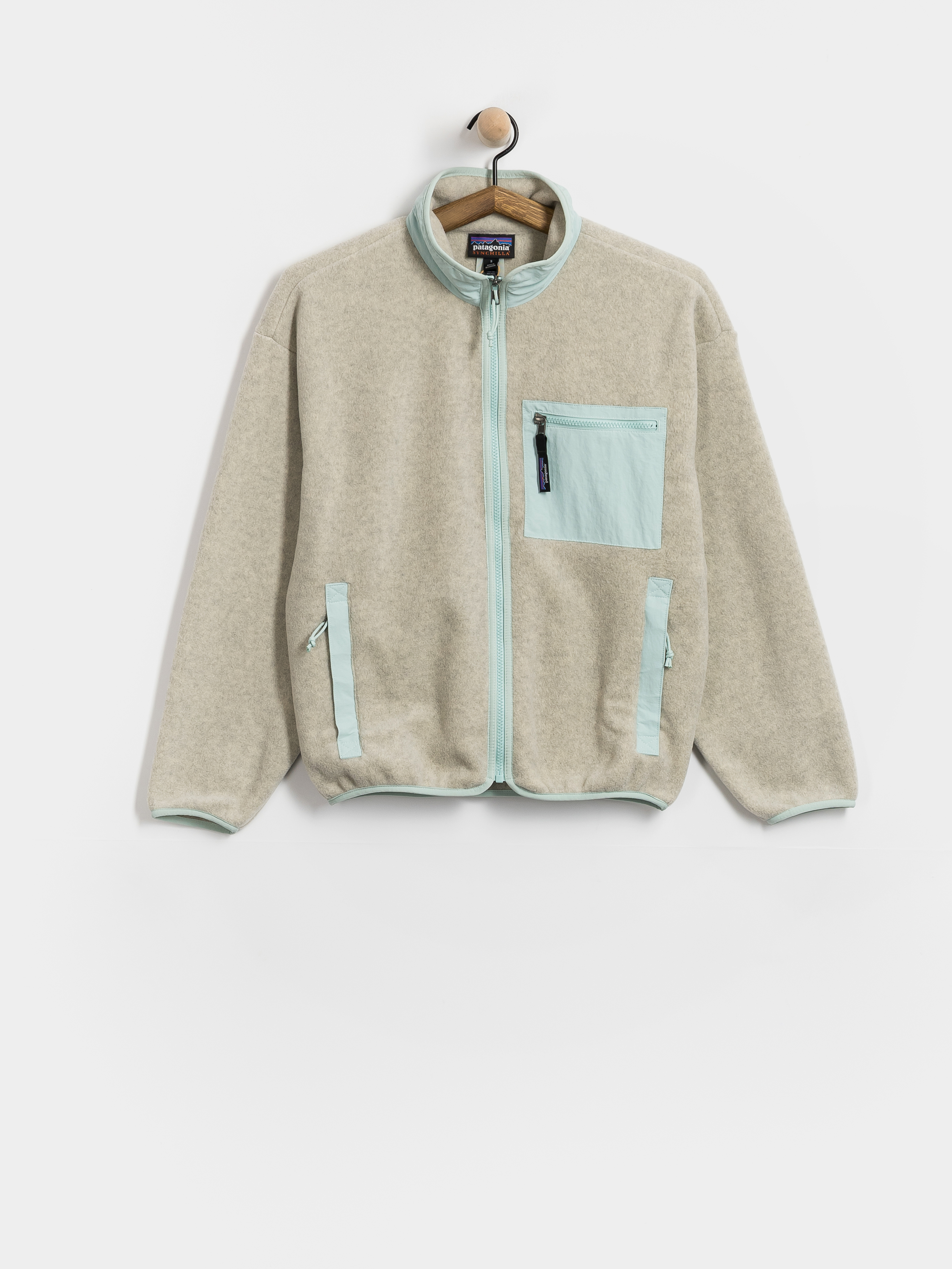 Patagonia Synchilla Wmn Polu00e1r pulu00f3ver (oatmeal heather w/thin ice)