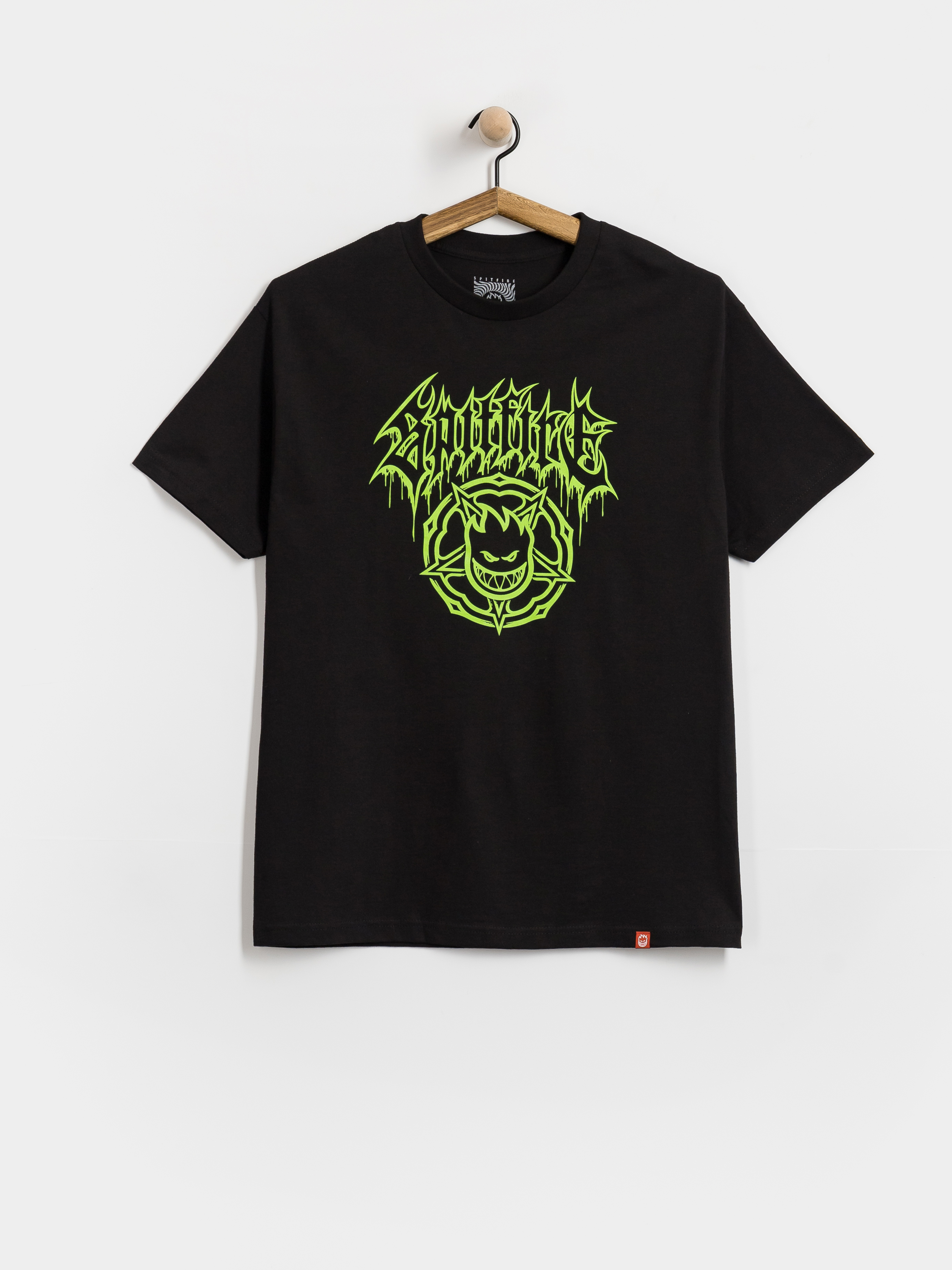 Spitfire Basic Pentagram Drip Póló (black w/green print)