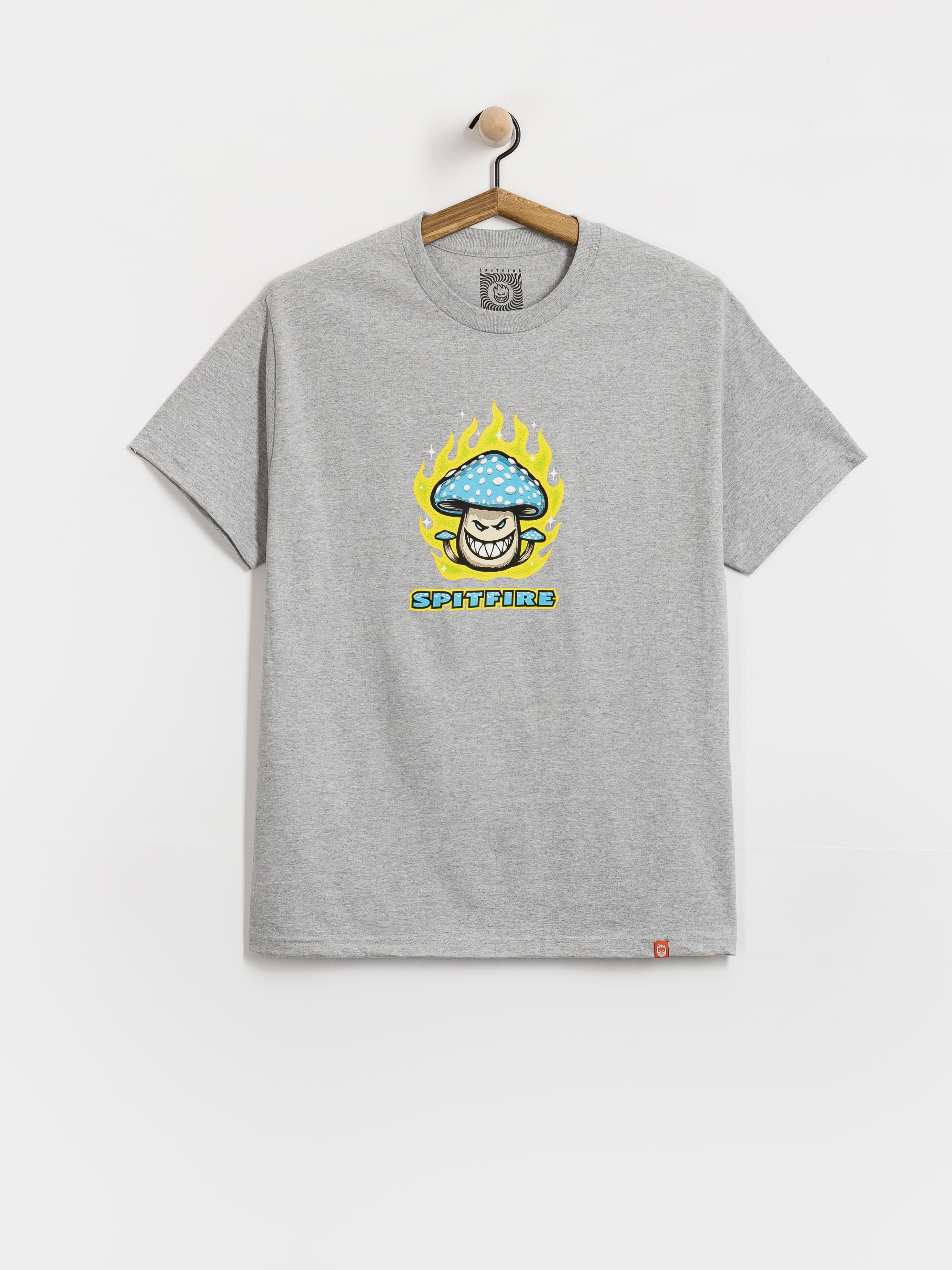 Póló Spitfire Mushroom Bighead (heather grey w/multi color print)