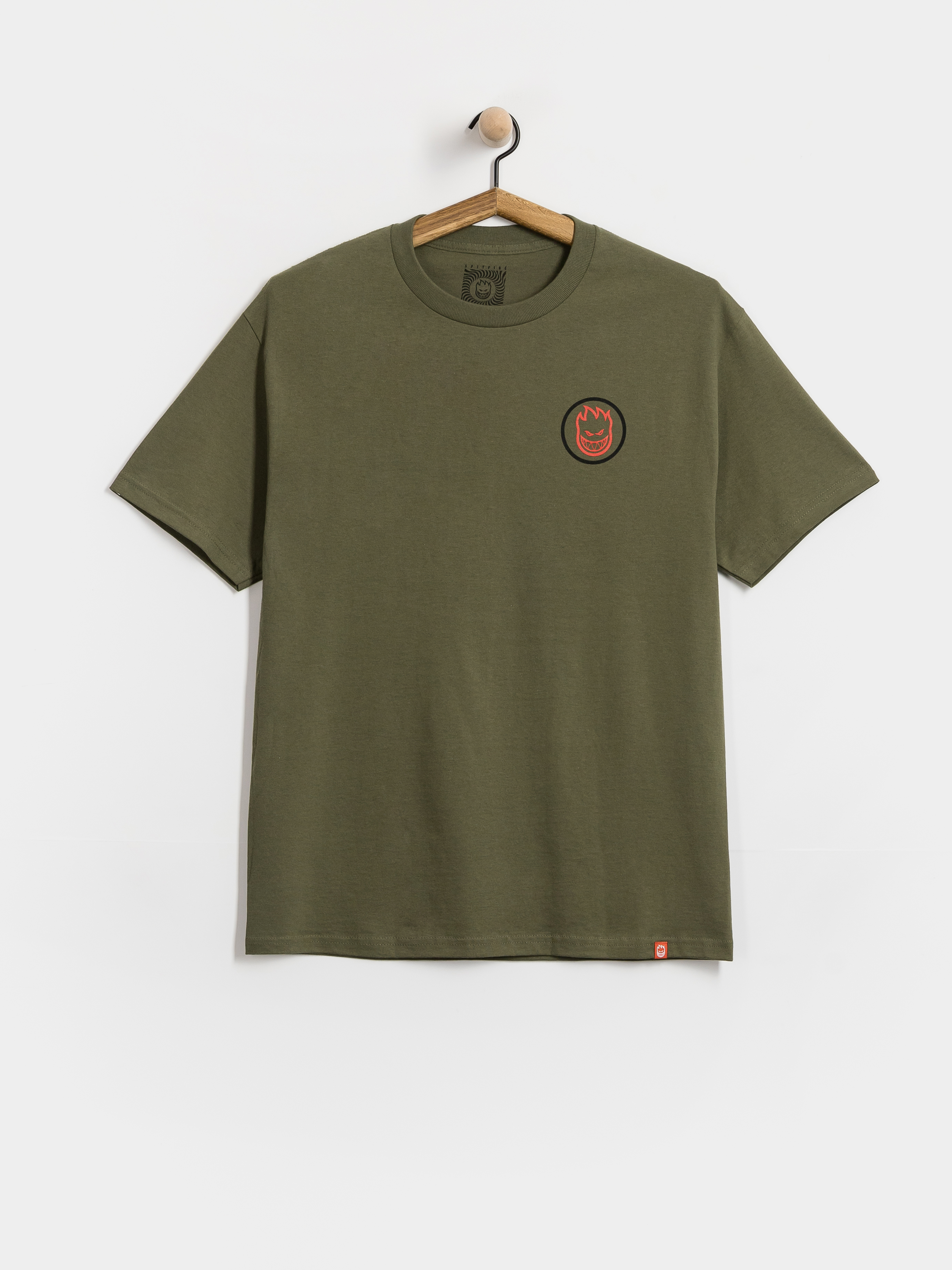 Póló Spitfire Classic Swirl Overlay (military green w/black red prints)
