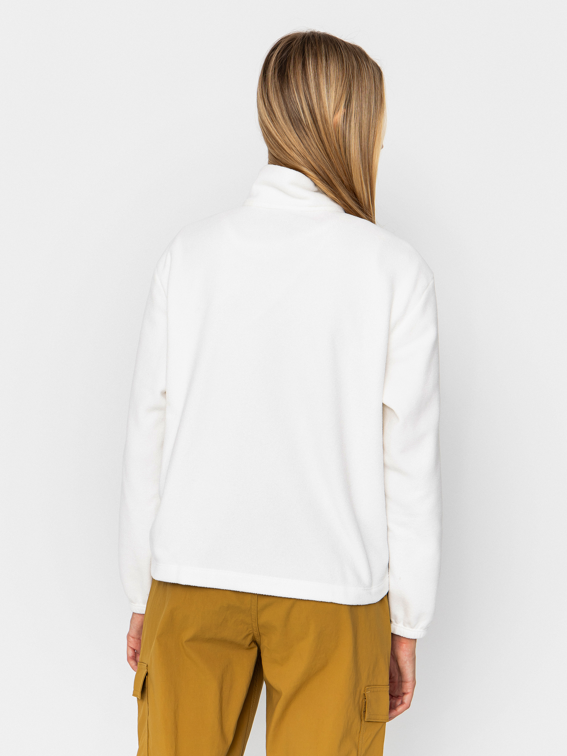 Női Patagonia Micro D 1/2 Zip Polár pulóver (birch white)