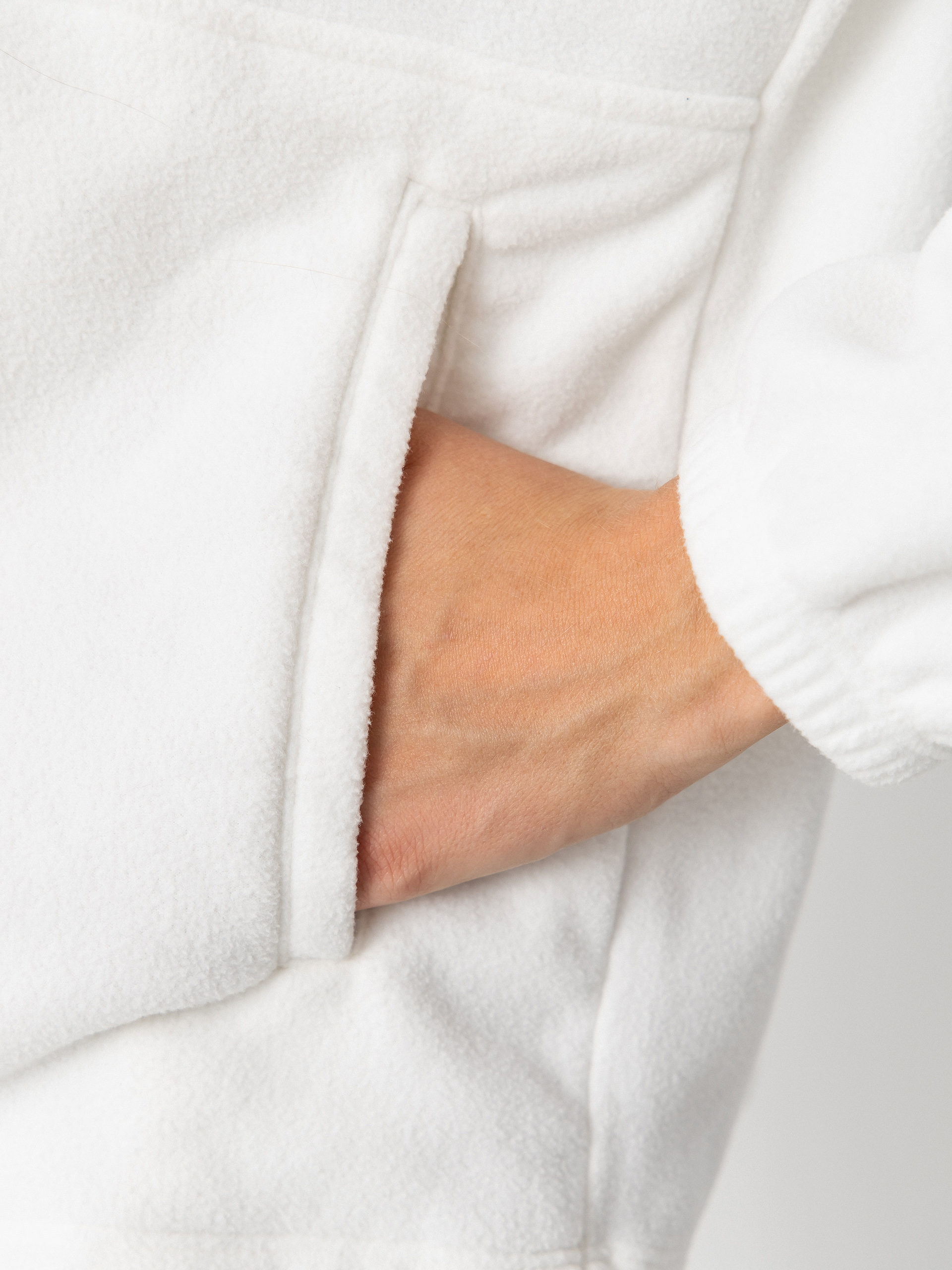 Női Patagonia Micro D 1/2 Zip Polár pulóver (birch white)