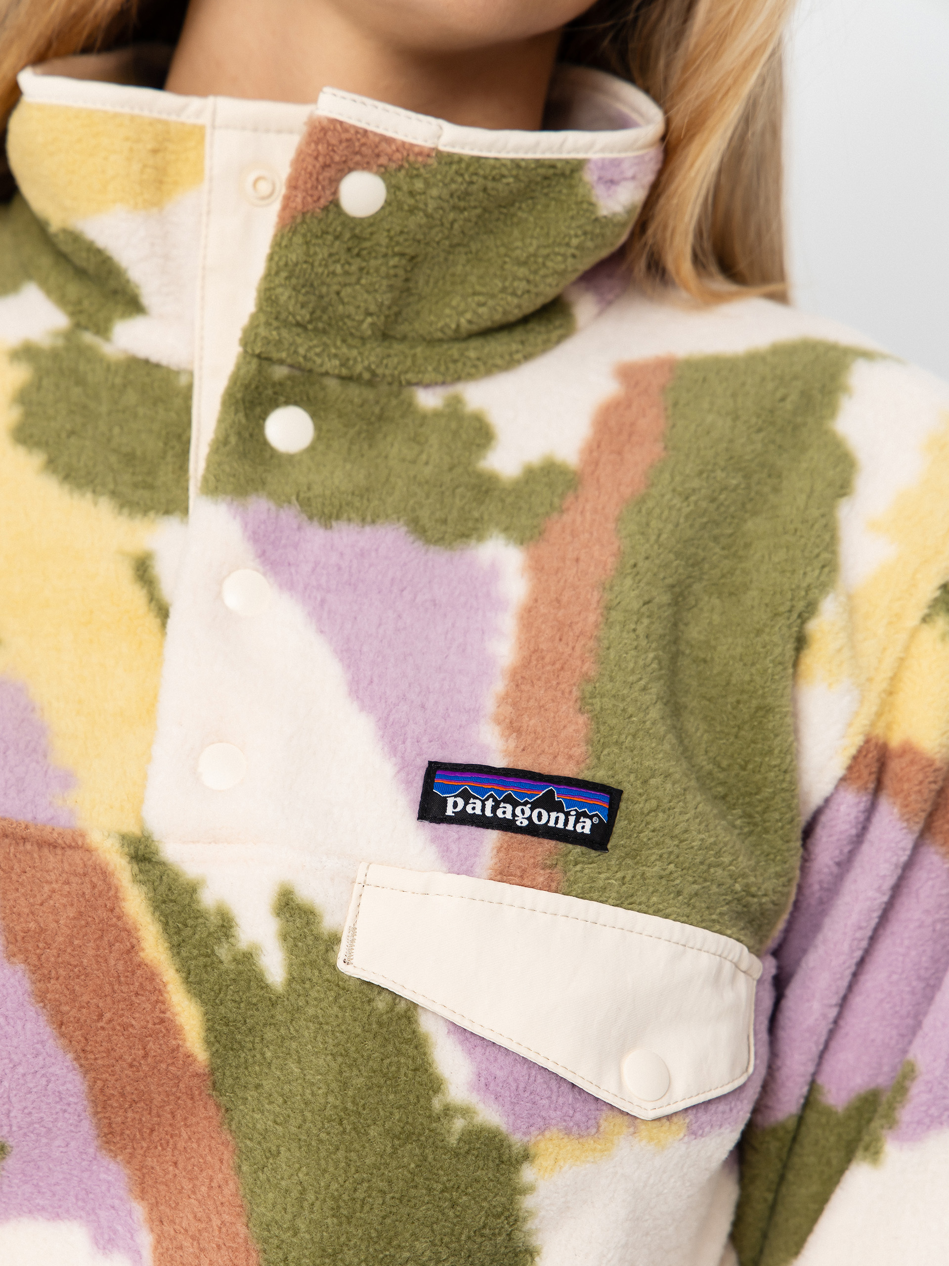 Női Patagonia Lightweight Synchilla Snap T Polár pulóver (sunshine/natural)