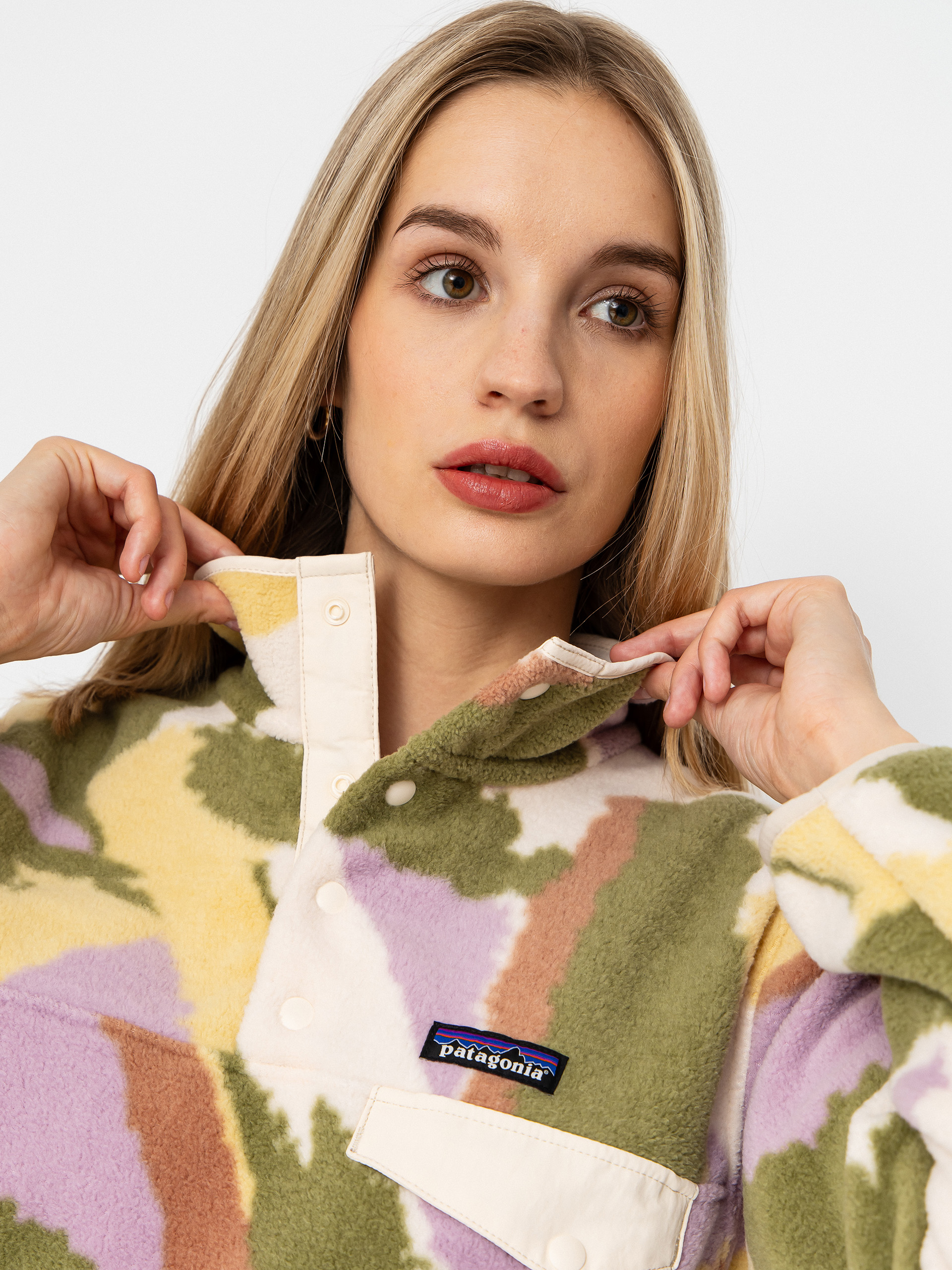 Női Patagonia Lightweight Synchilla Snap T Polár pulóver (sunshine/natural)