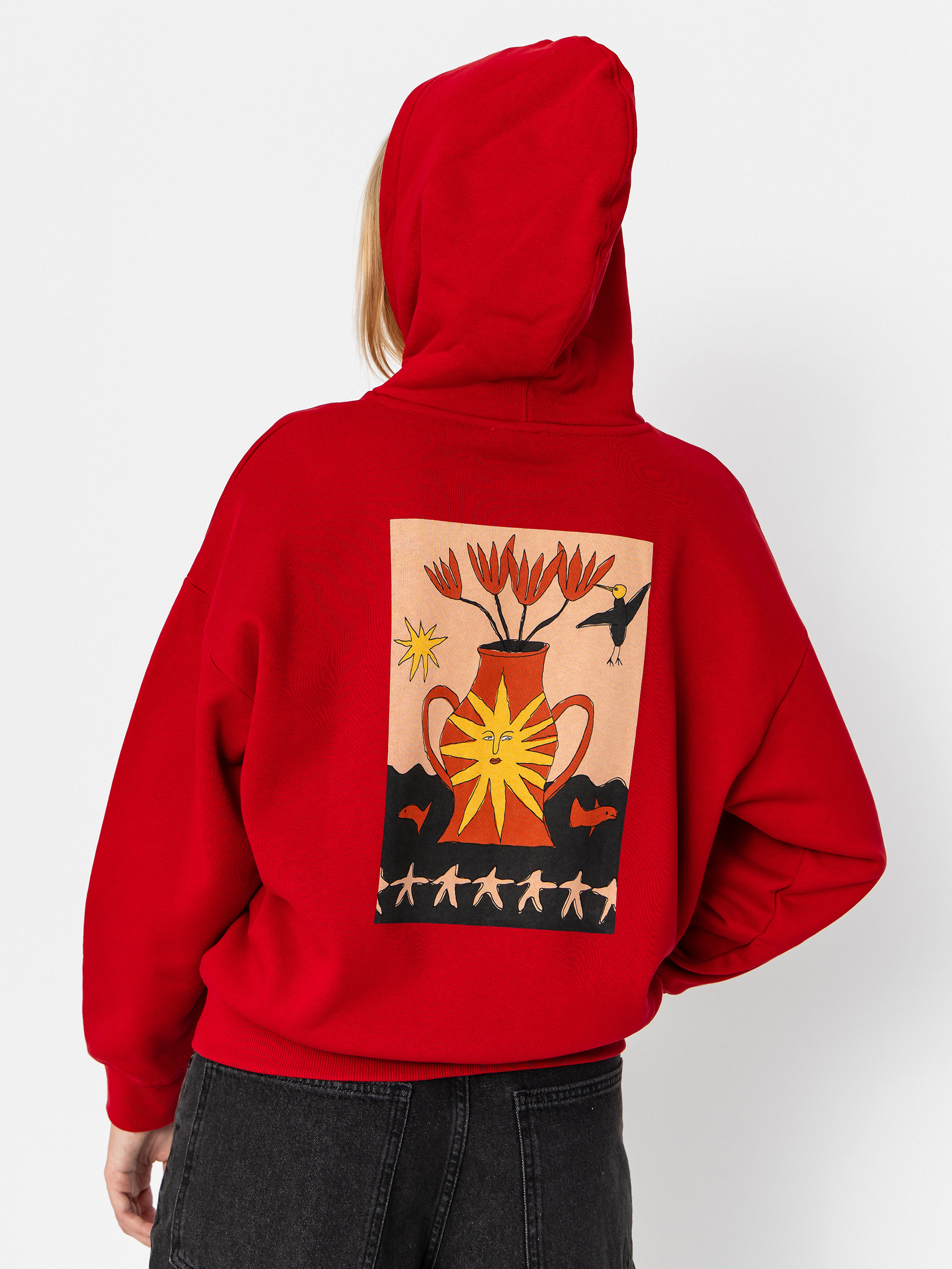 Volcom Moove On HD Wmn Kapucnis pulóver (deep red)