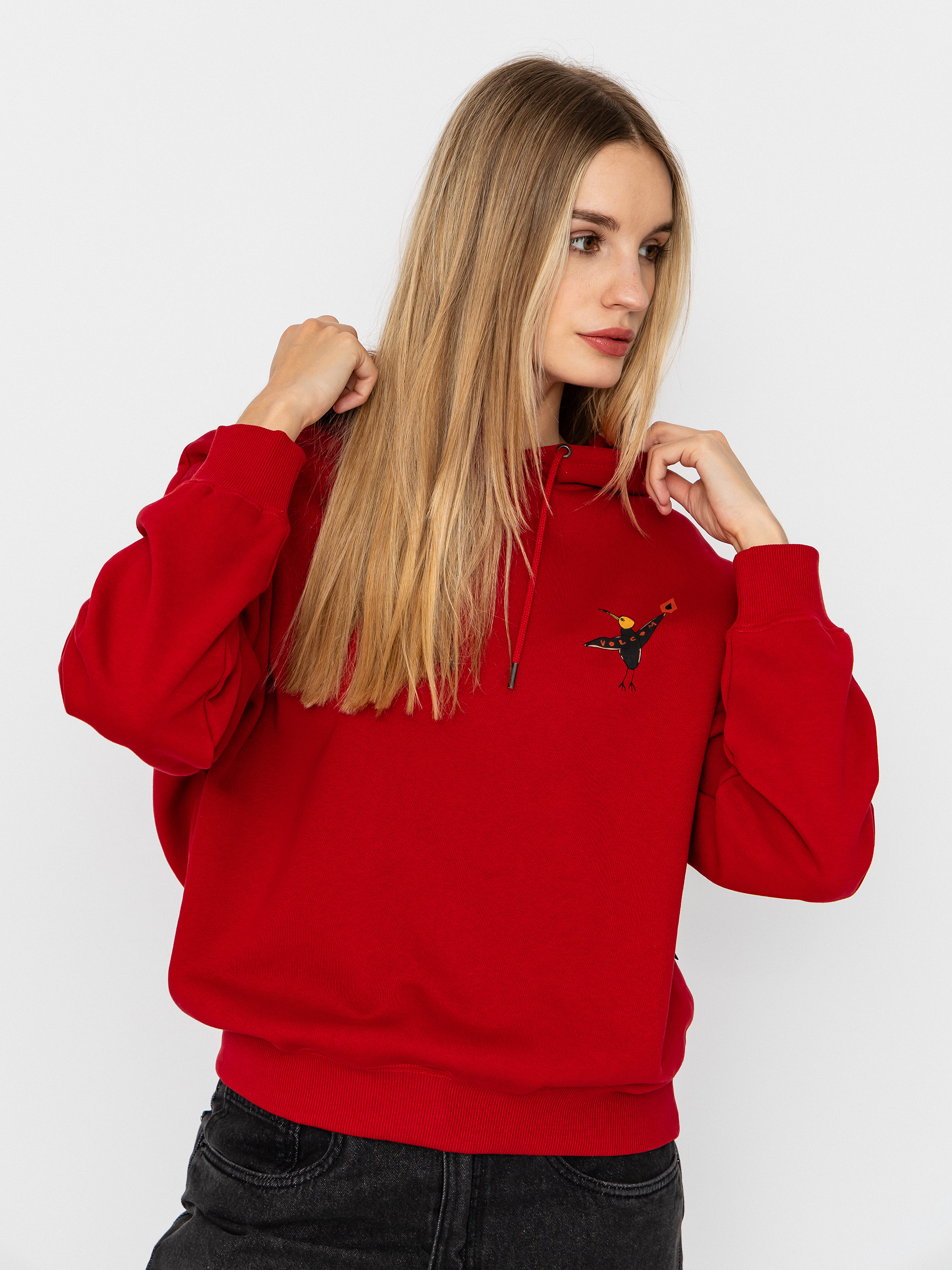 Volcom Moove On HD Wmn Kapucnis pulóver (deep red)