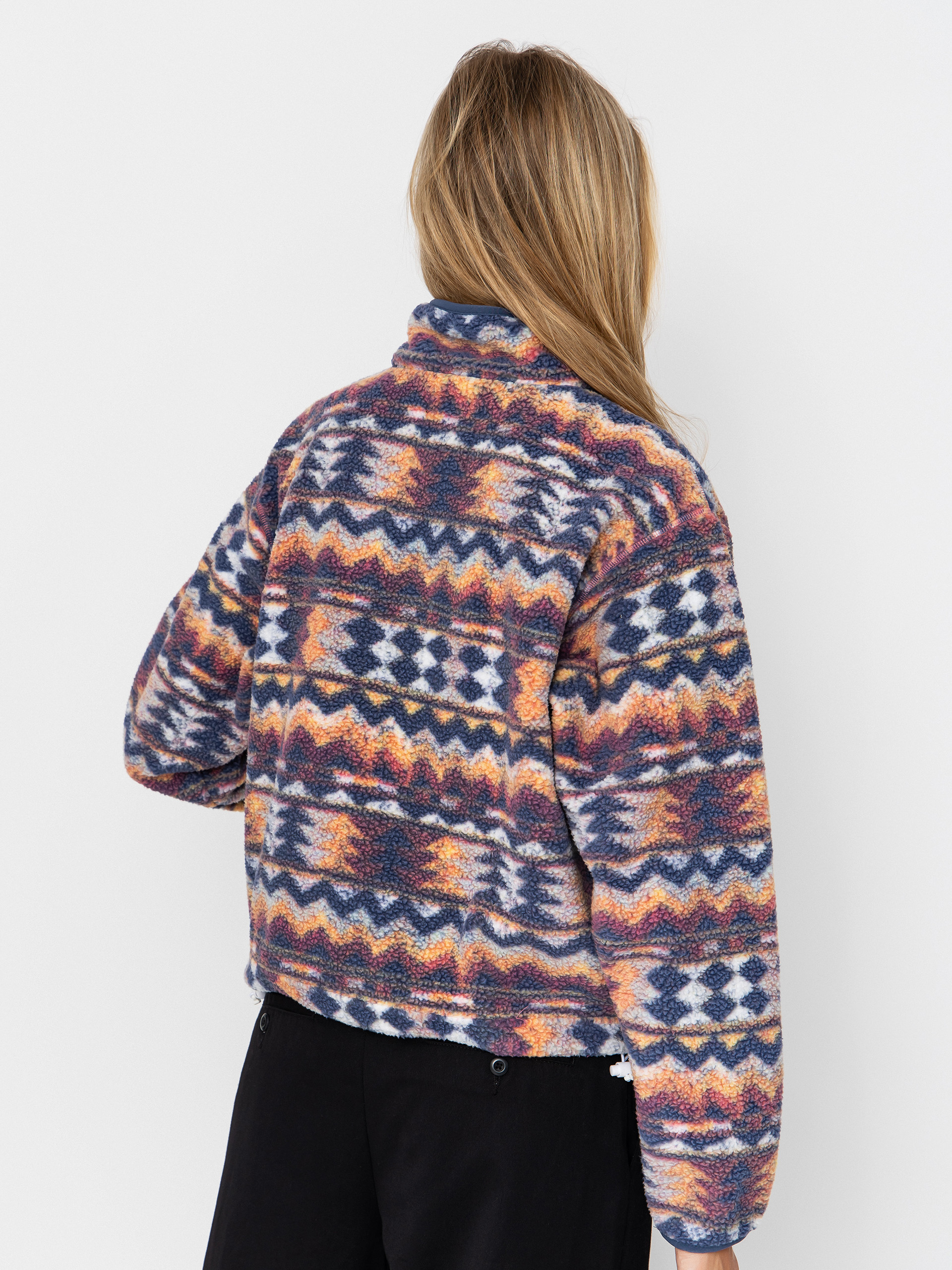 Női Columbia Helvetia II Printed Cropped Half Snap Polár pulóver (sea salt/retrotree)