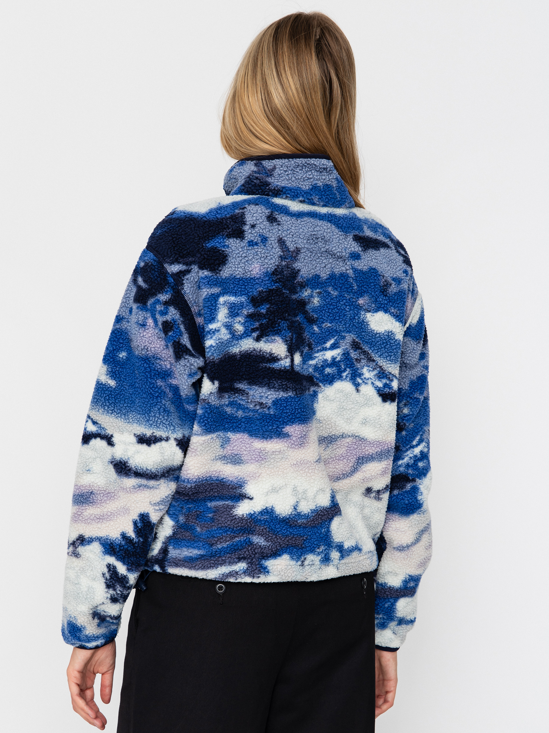 Női Columbia Helvetia II Printed Cropped Half Snap Polár pulóver (nocturnal/dreaming)