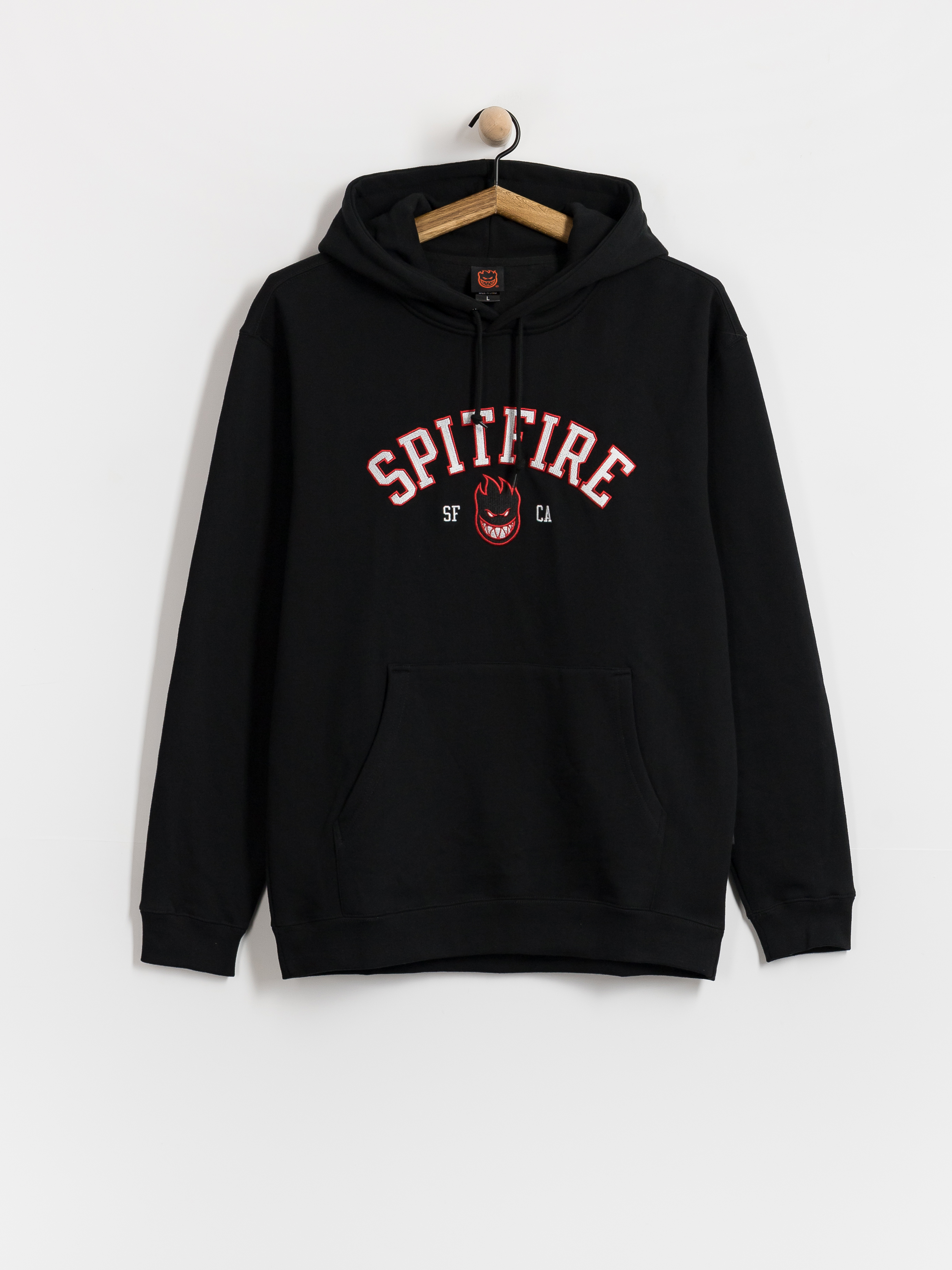 Spitfire Team Bighead HD Kapucnis pulóver (black w/red white black embroidery)