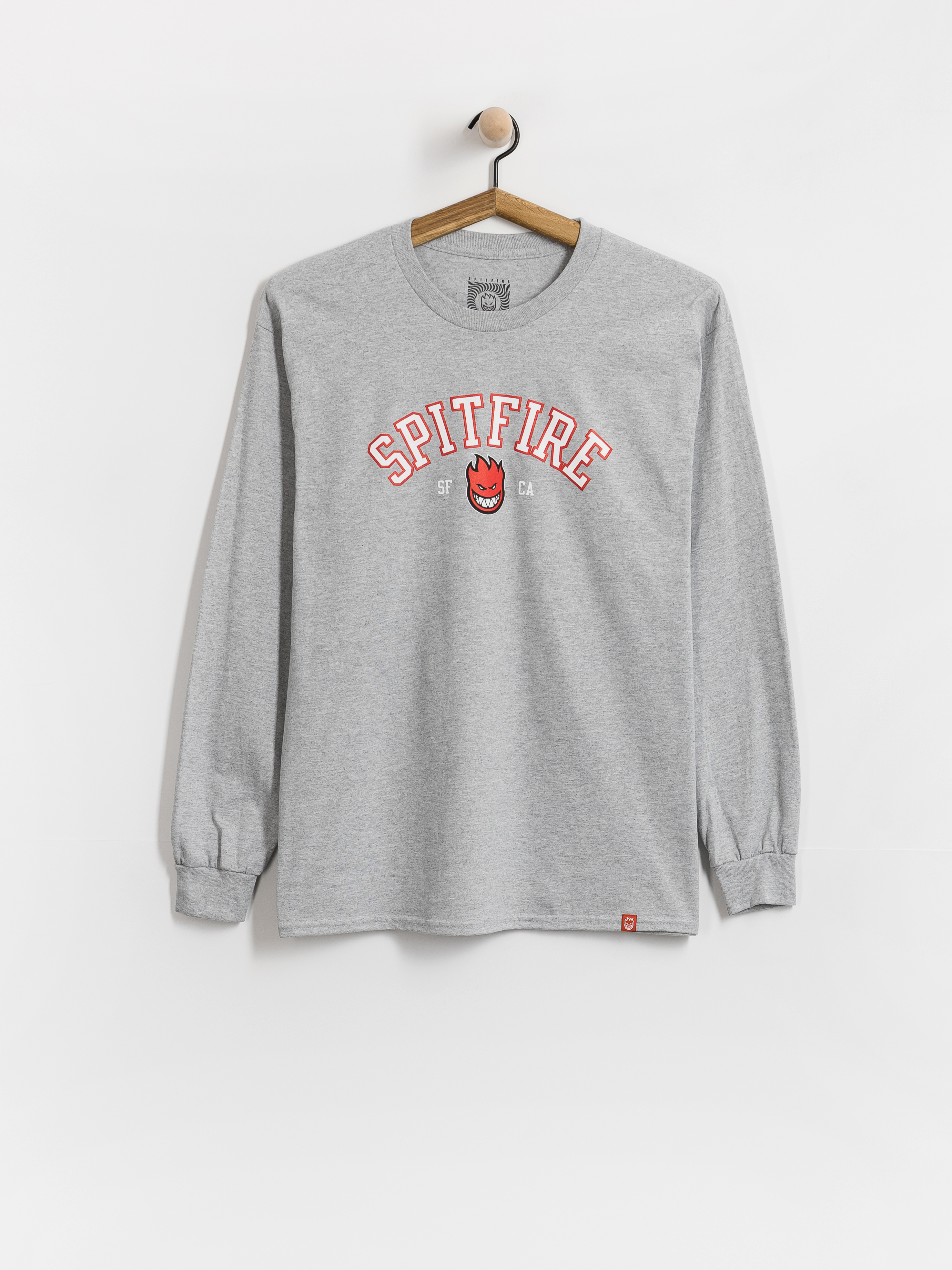 Hosszú ujjú felső Spitfire Team Bighead (sport grey w/red black white print)